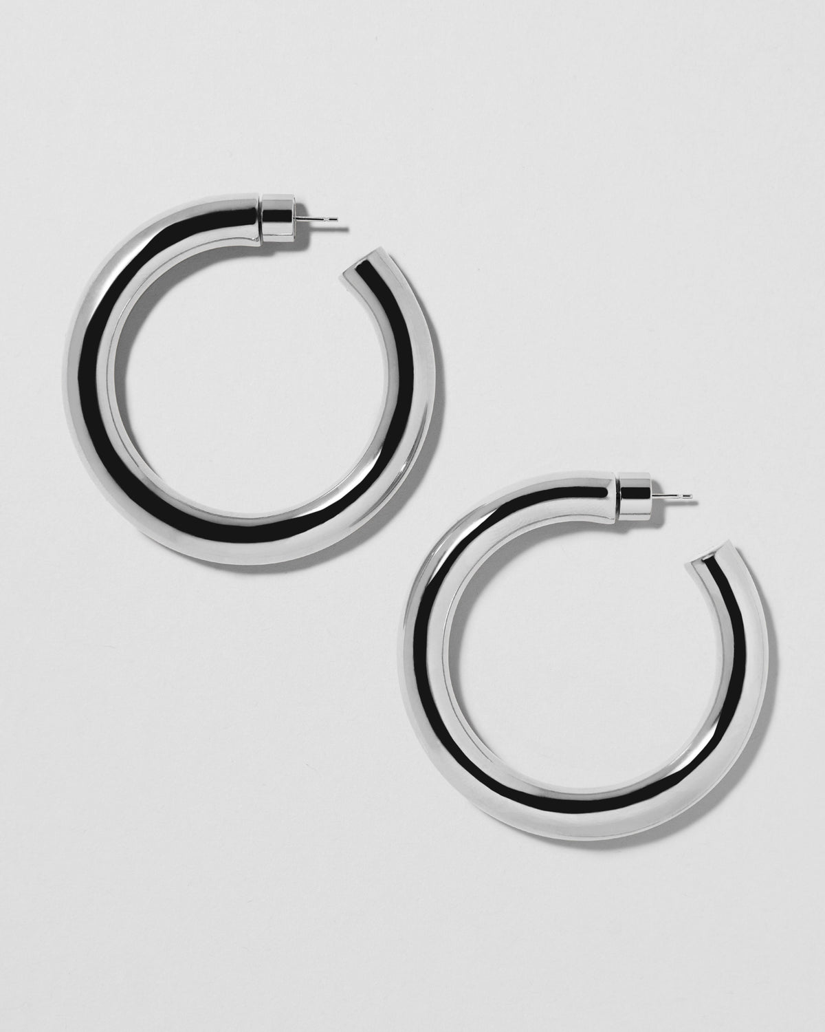 1.5" Jamma Baby Hoops gold earring - alternate angle | hoop earrings