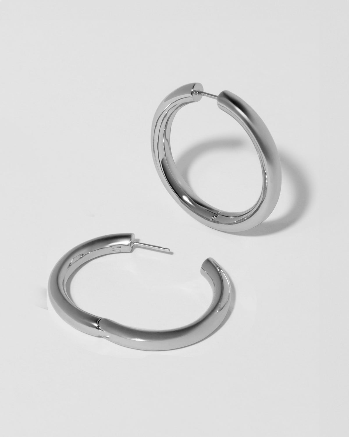 1" Lilly Hinged Mini Hoops earring - worn look | gold small hoop earrings
