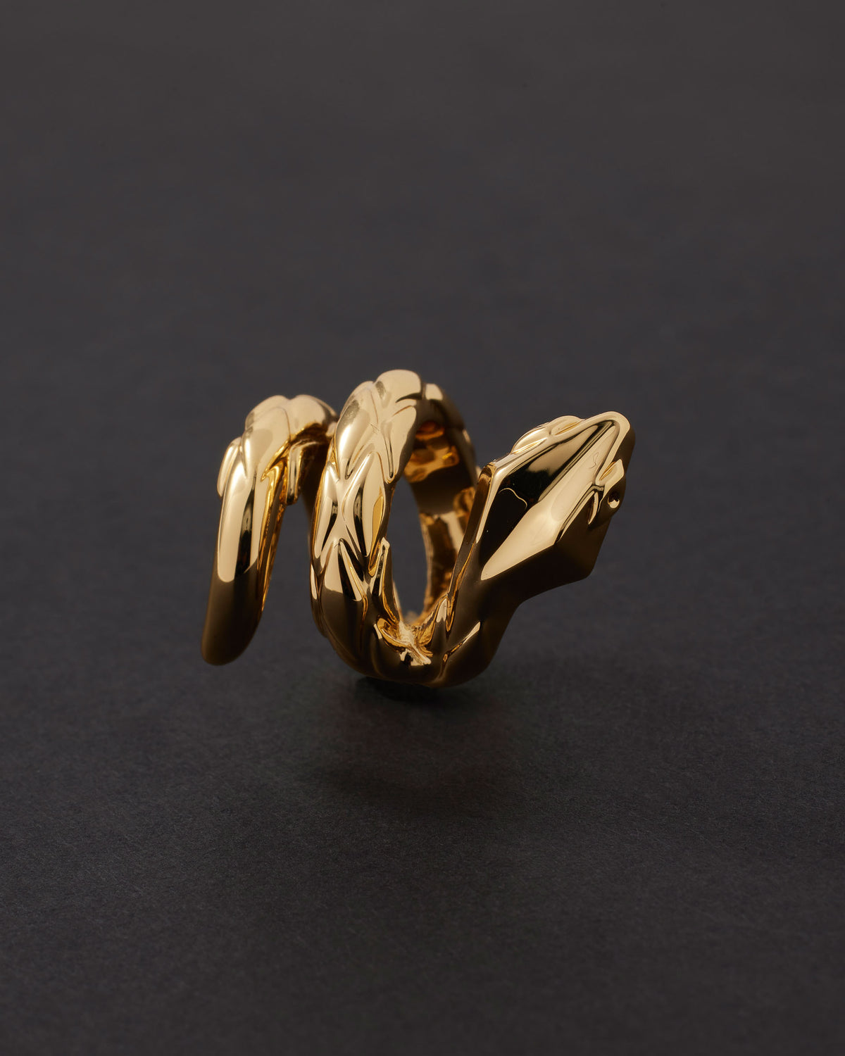 Snake Ear Cuff earring - styled on model | 18k gold earrings