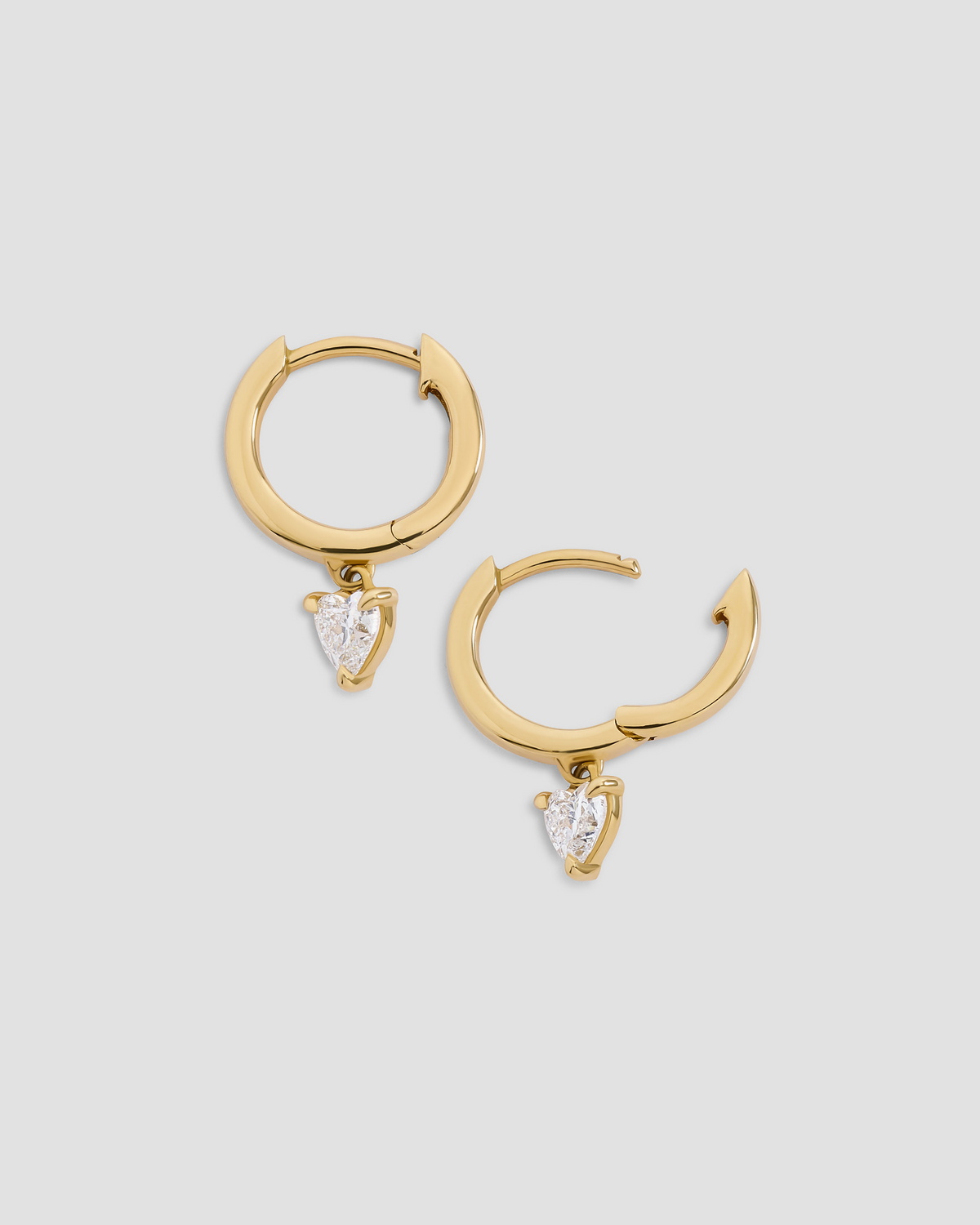 Heart Lab Diamond Huggie