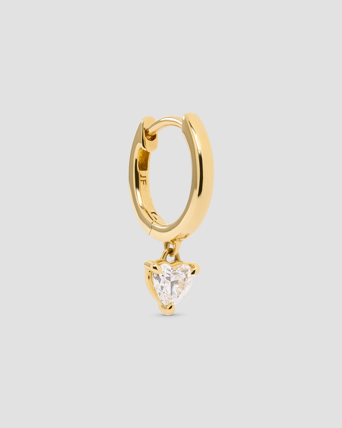 Heart Lab Diamond Huggie