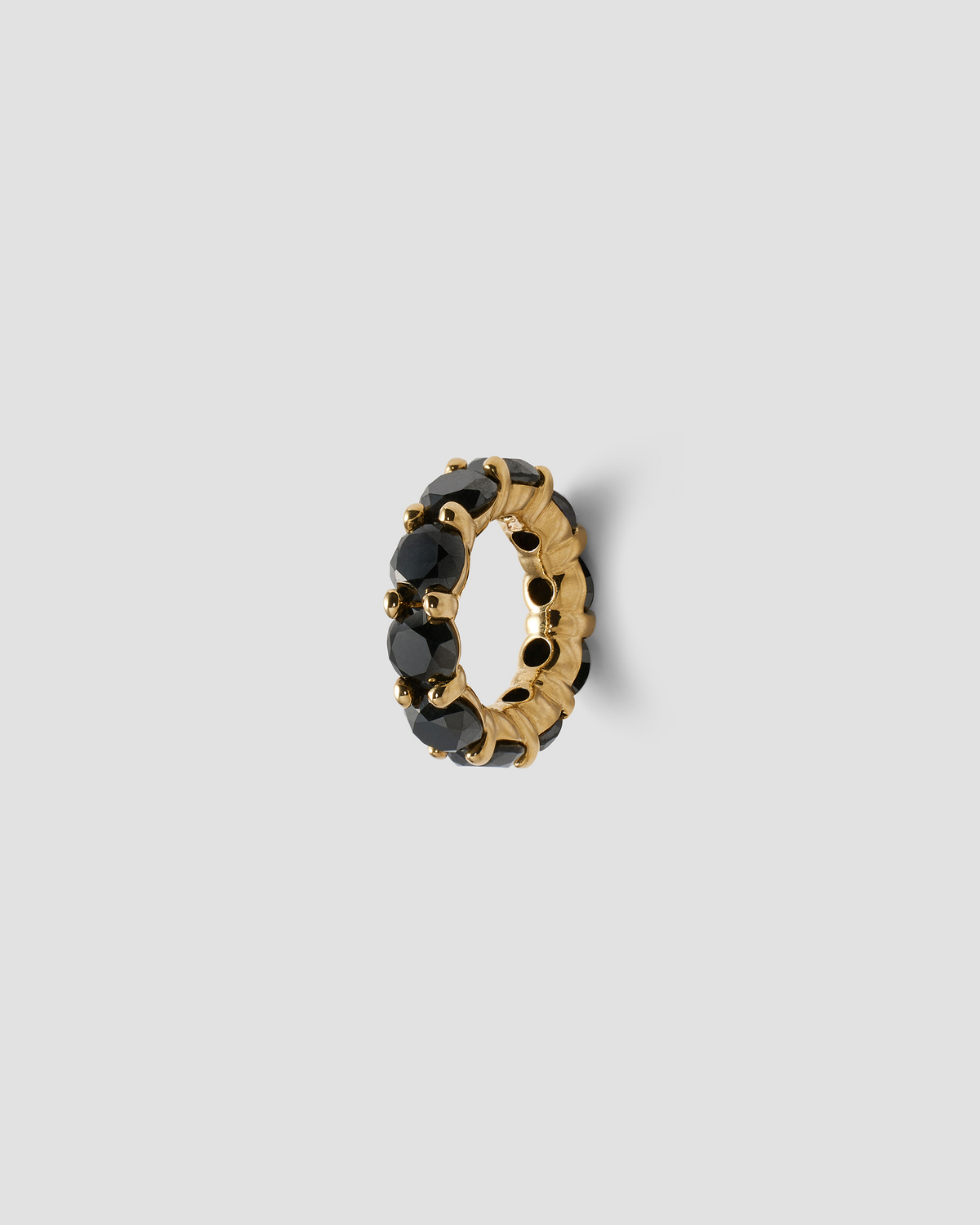 Eternity Bead charm - alternate angle | gold charm necklace