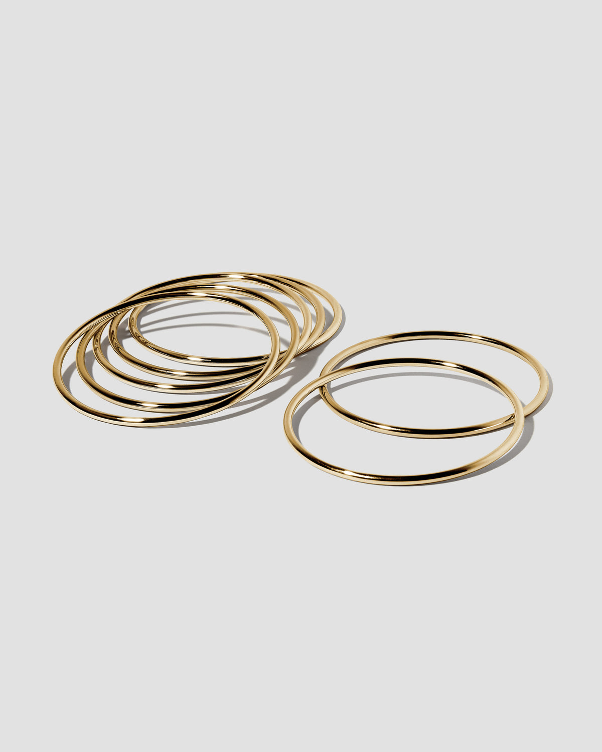 Bangle Set bracelet - back view | gold bracelets for women