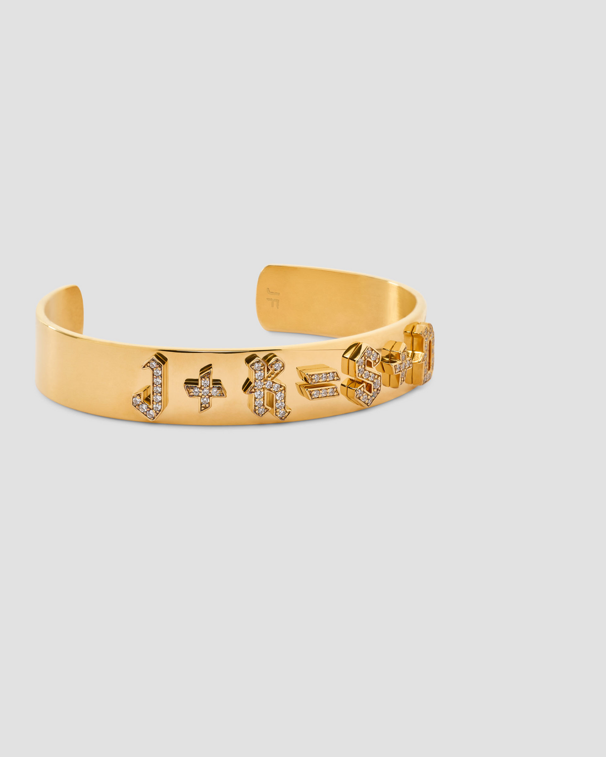 Personalized Equation Cuff Upper Case Gothic