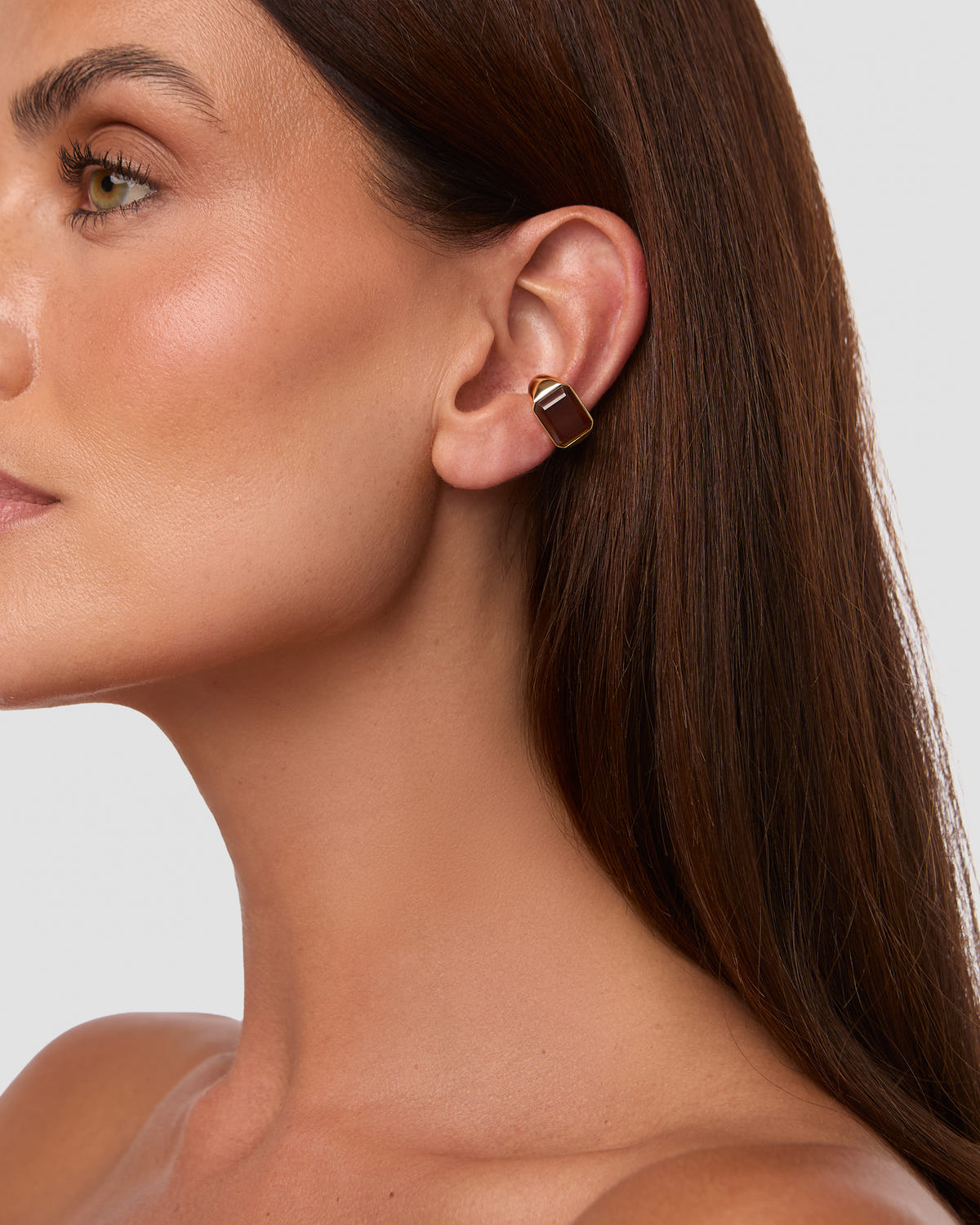 Semi-Precious Emerald Ear Cuff