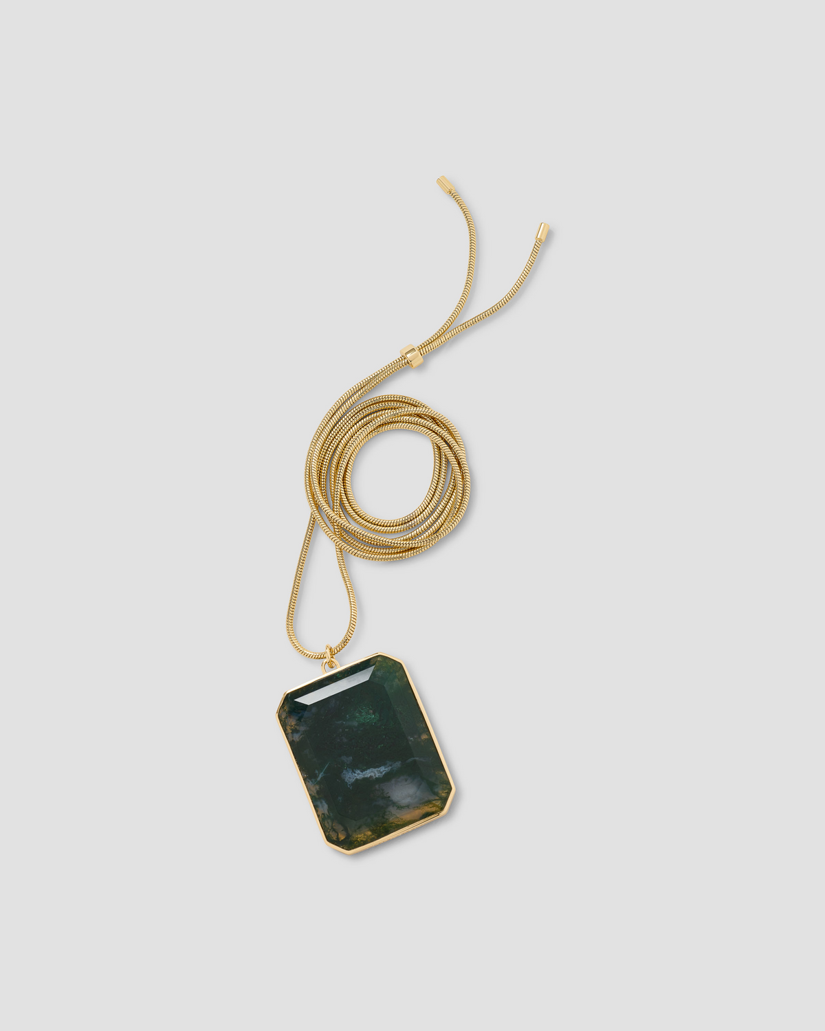 Semi-Precious Emerald Chain Necklace