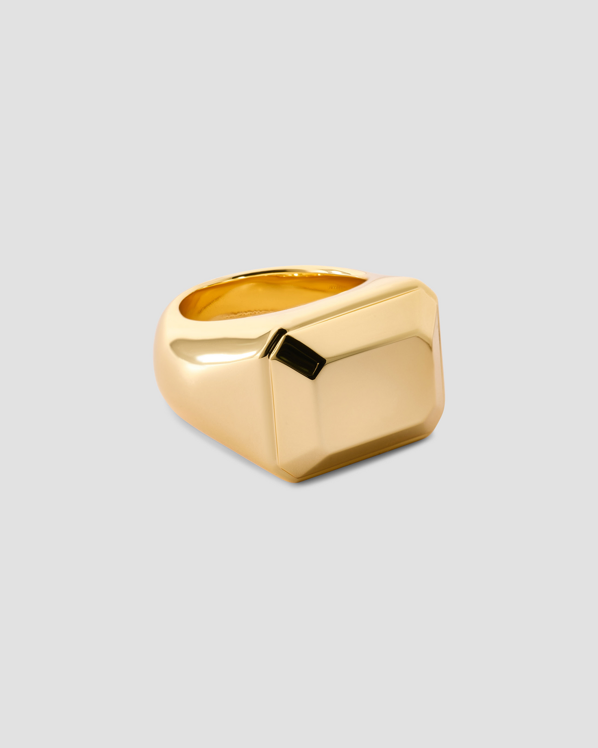 Metal Emerald Signet Ring