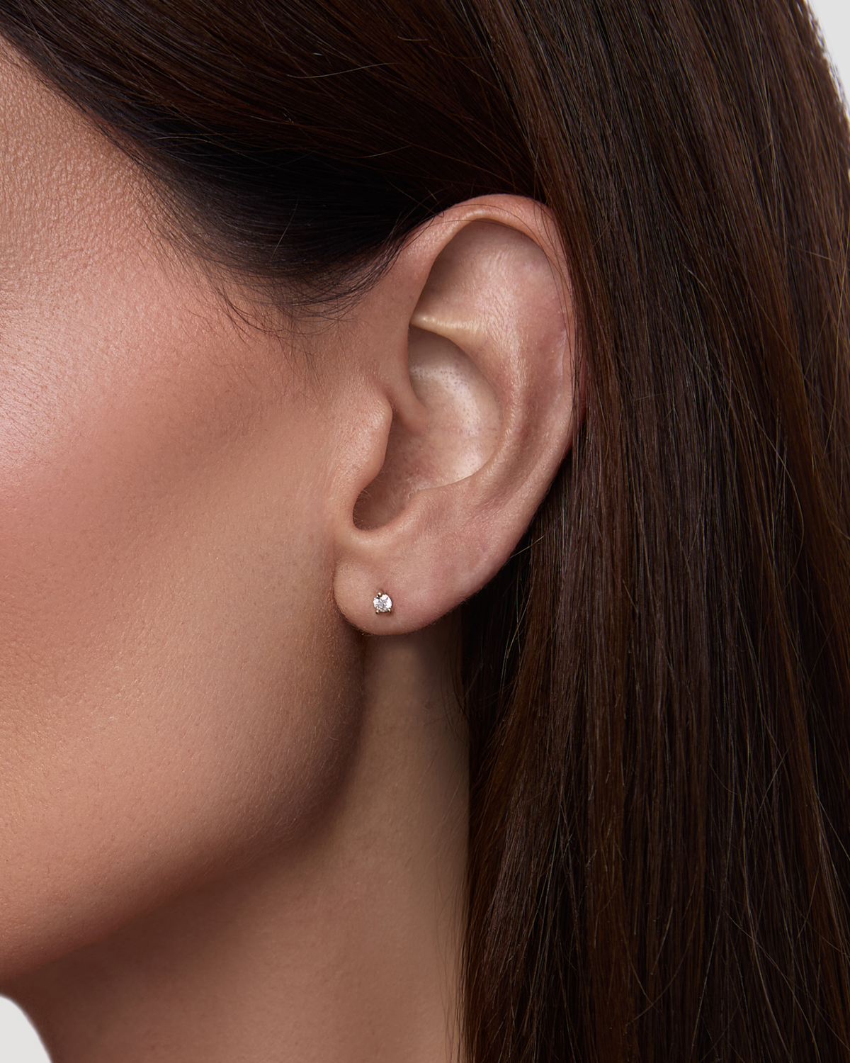 Floating Diamond Solitaire Stud