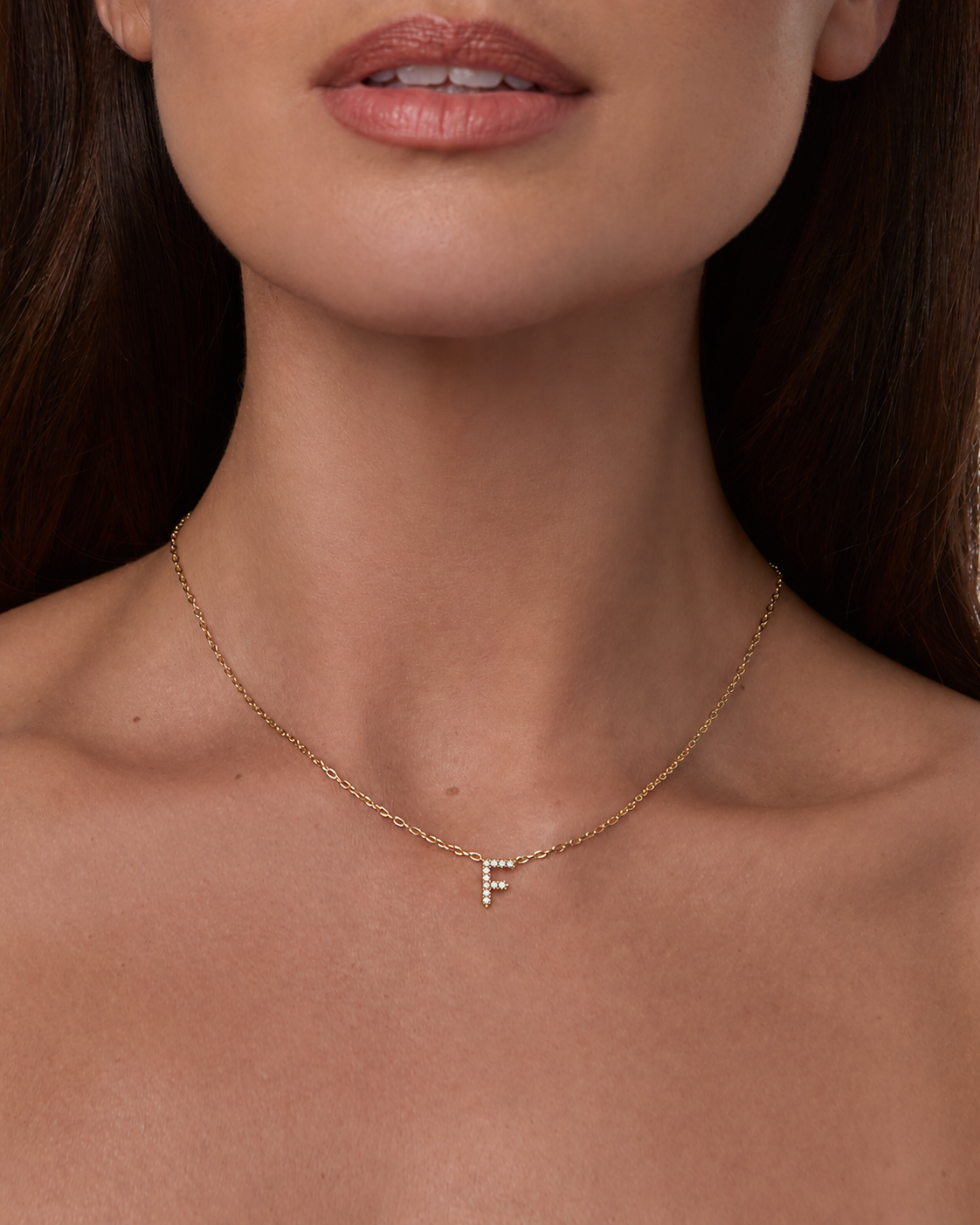 Small Floating Letter Pendant