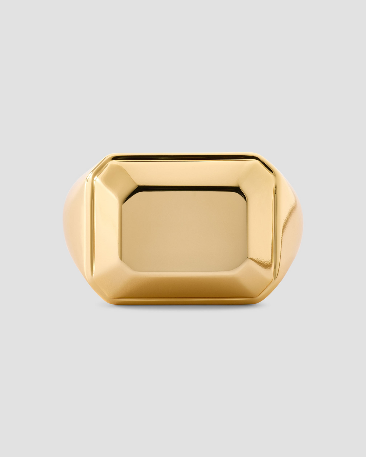 Metal Emerald Signet Ring
