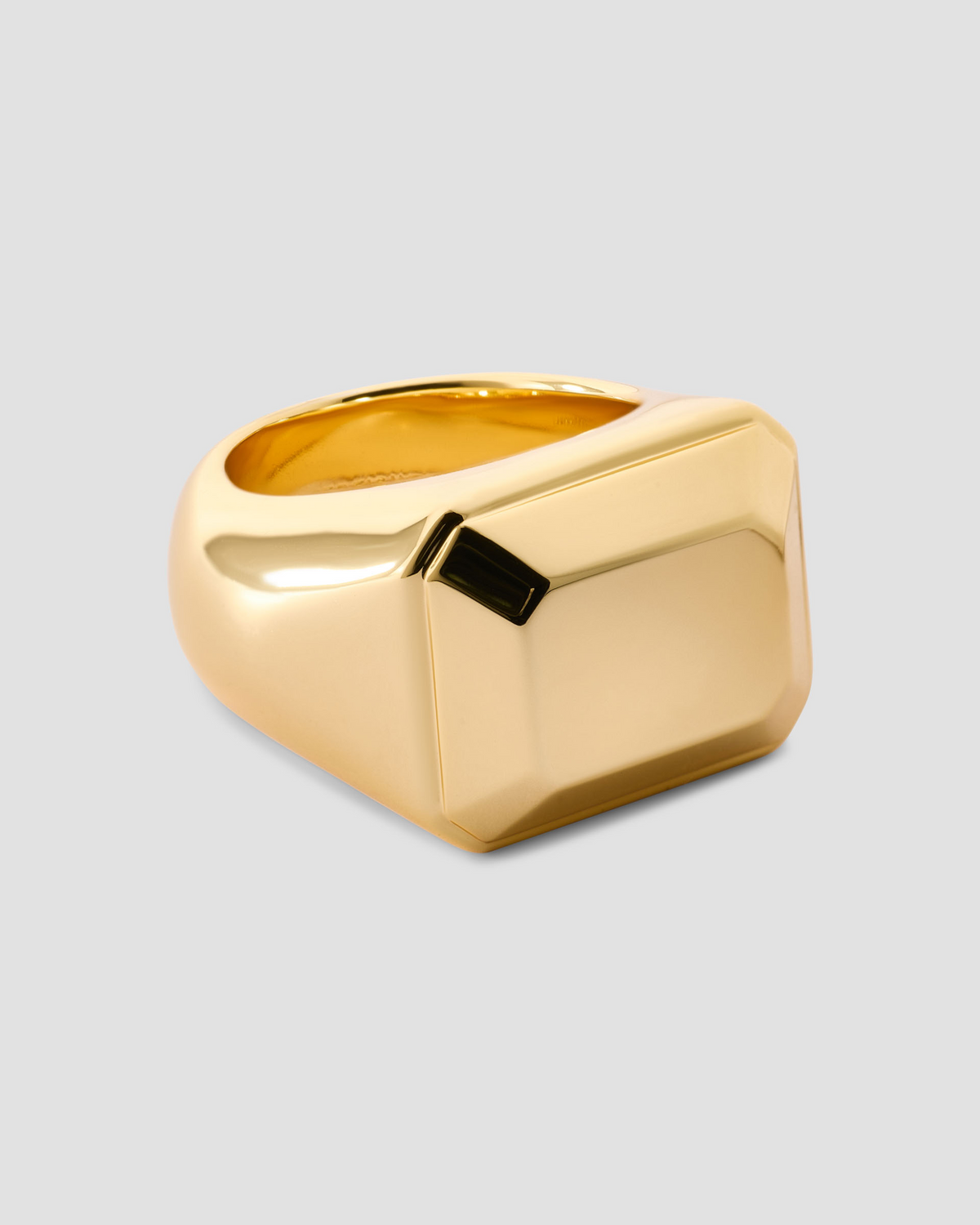 Metal Emerald Signet Ring