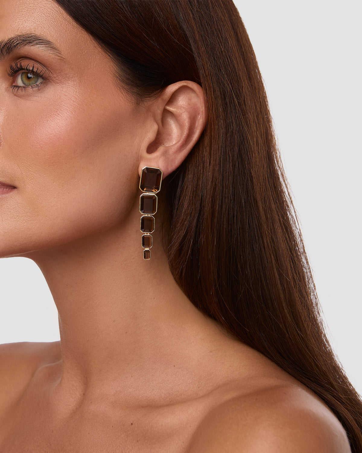 Semi-Precious Emerald Drop Earrings