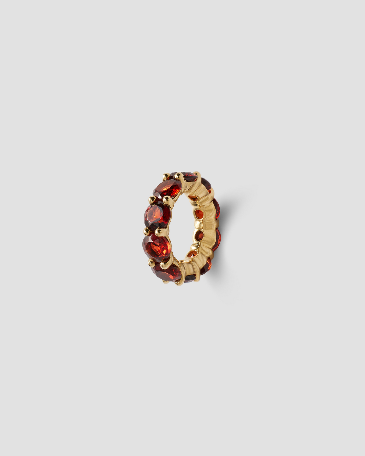 Eternity Bead charm - side view | gold charm necklace
