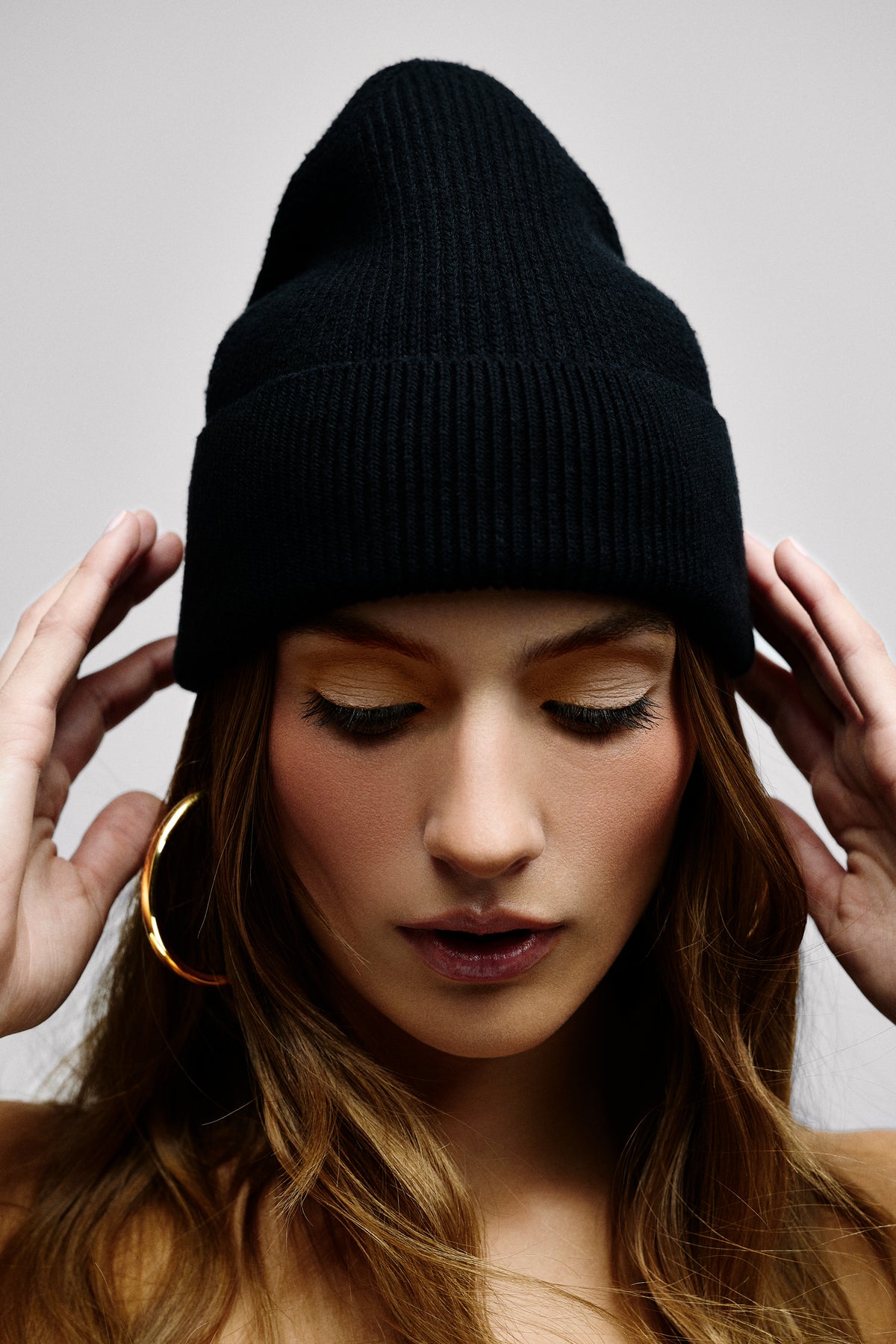 The Iconic Black Beanie - styled on model | jennifer fisher