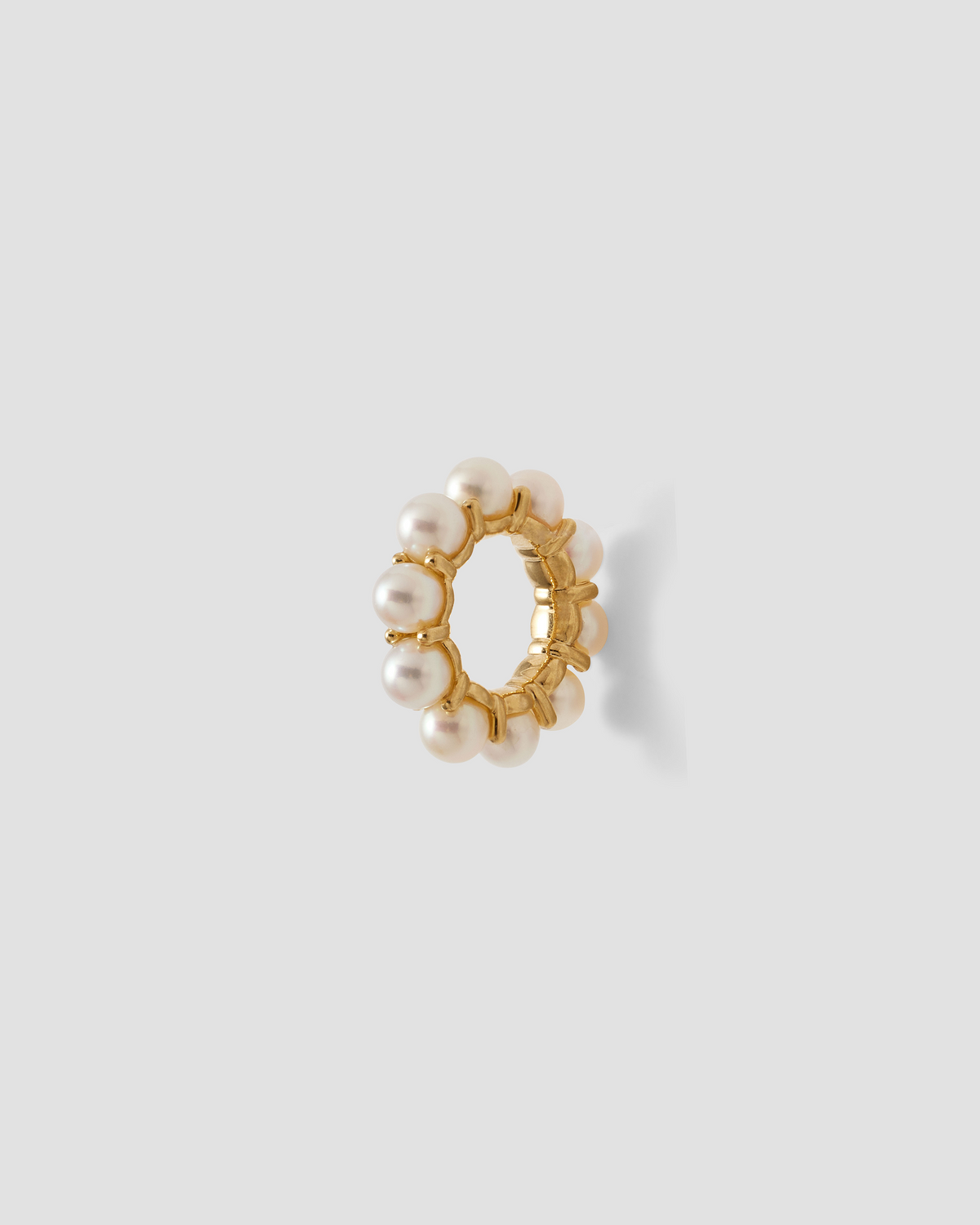 Eternity Bead charm - styled on model | gold charm necklace