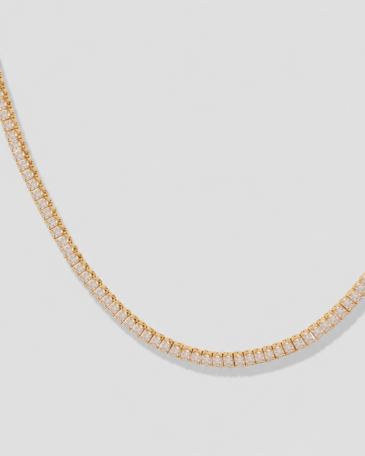 Radiant Cut Lab Diamond Tennis Necklace
