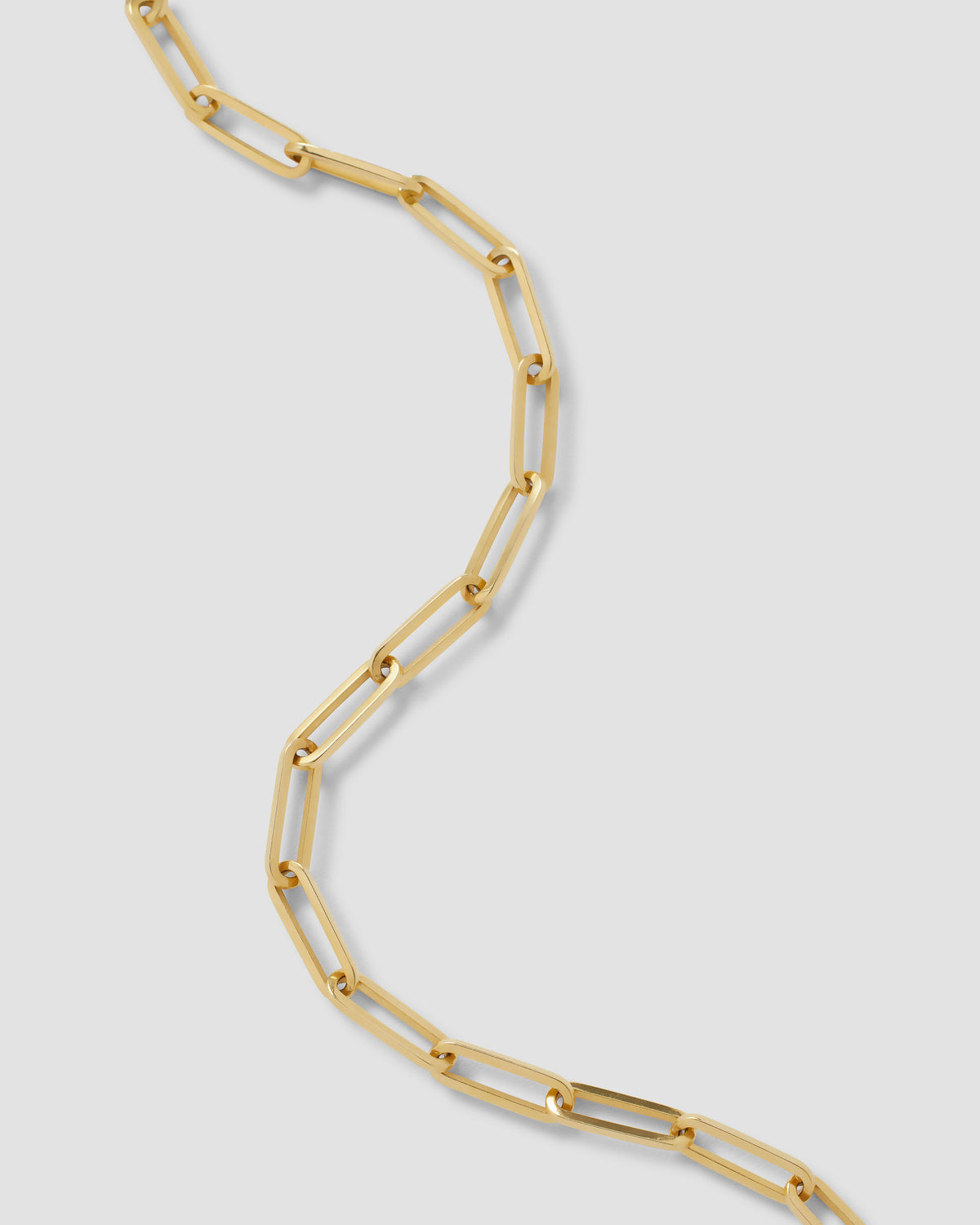 Long Link Chain Anklet gold anklet - styled on model | fine jewelry