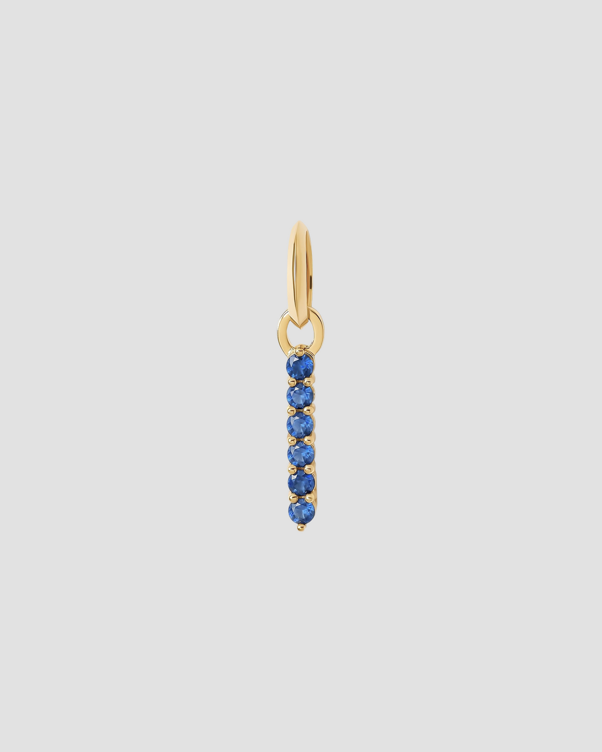 Medium Floating Sapphire Minimal Block Letter