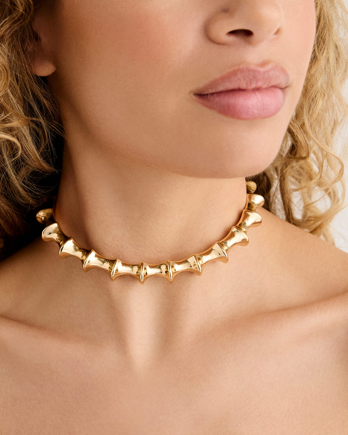 Murphy Choker necklace - close-up detail | gold Necklaces