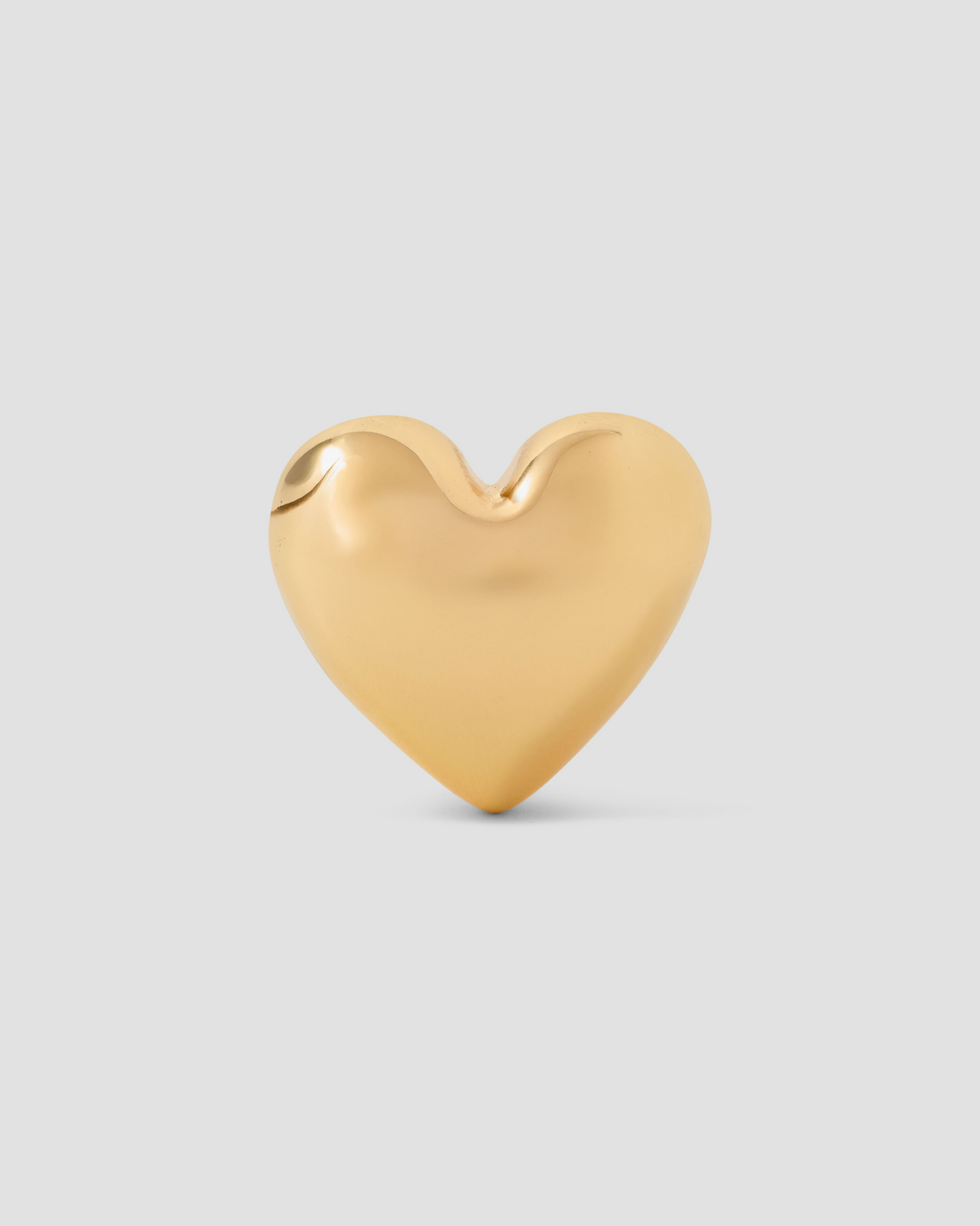 Puffy Heart Ring ring - back view | gold rings for women