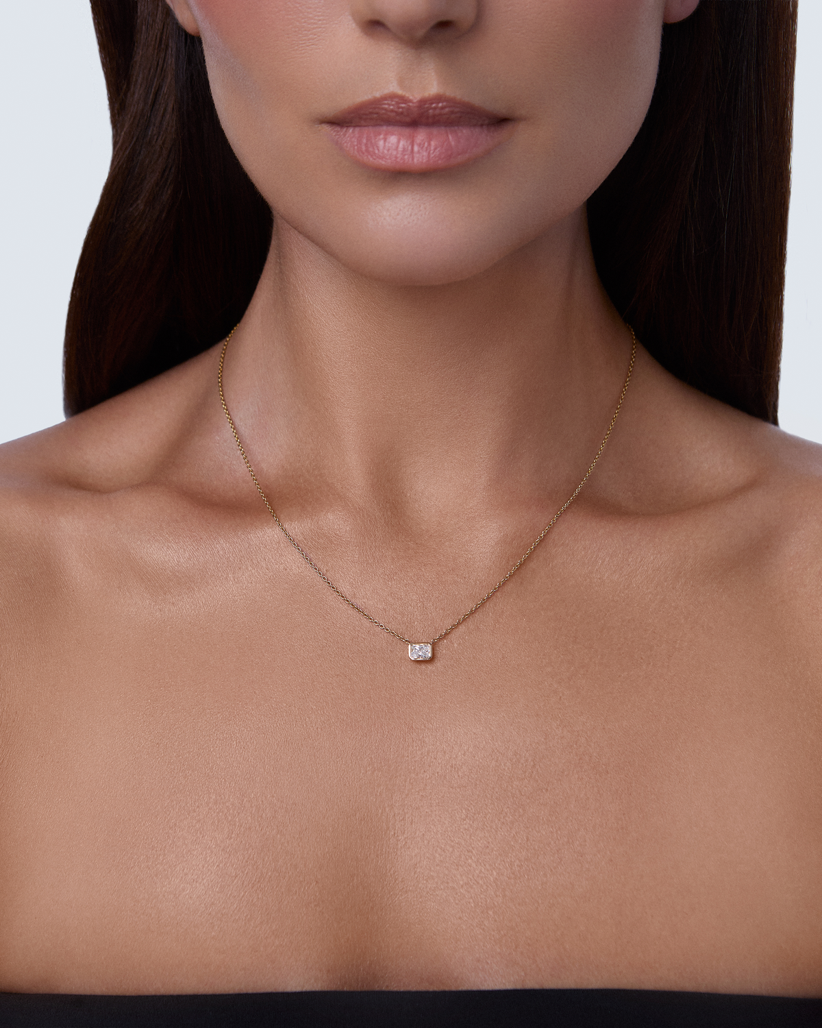Radiant Cut Lab Diamond Pendant