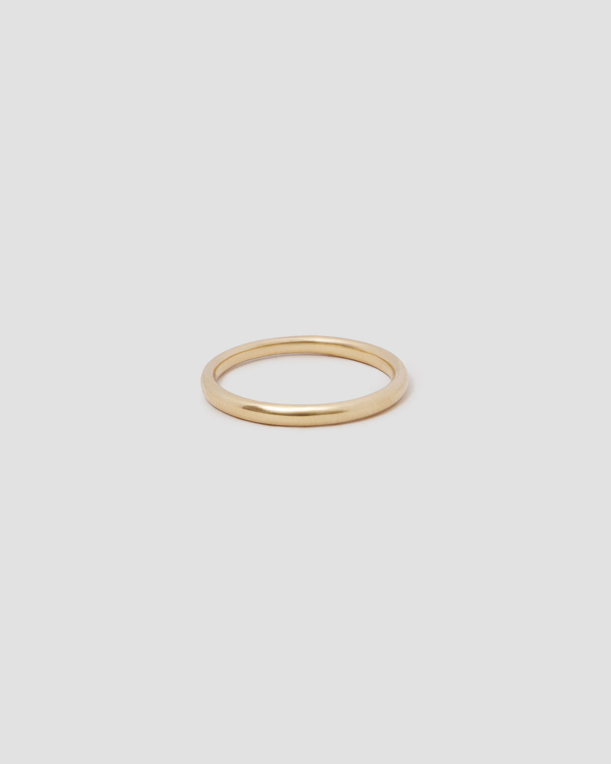 2mm Wedding Band in 18K Yellow Gold ring - front view | gold rings for women