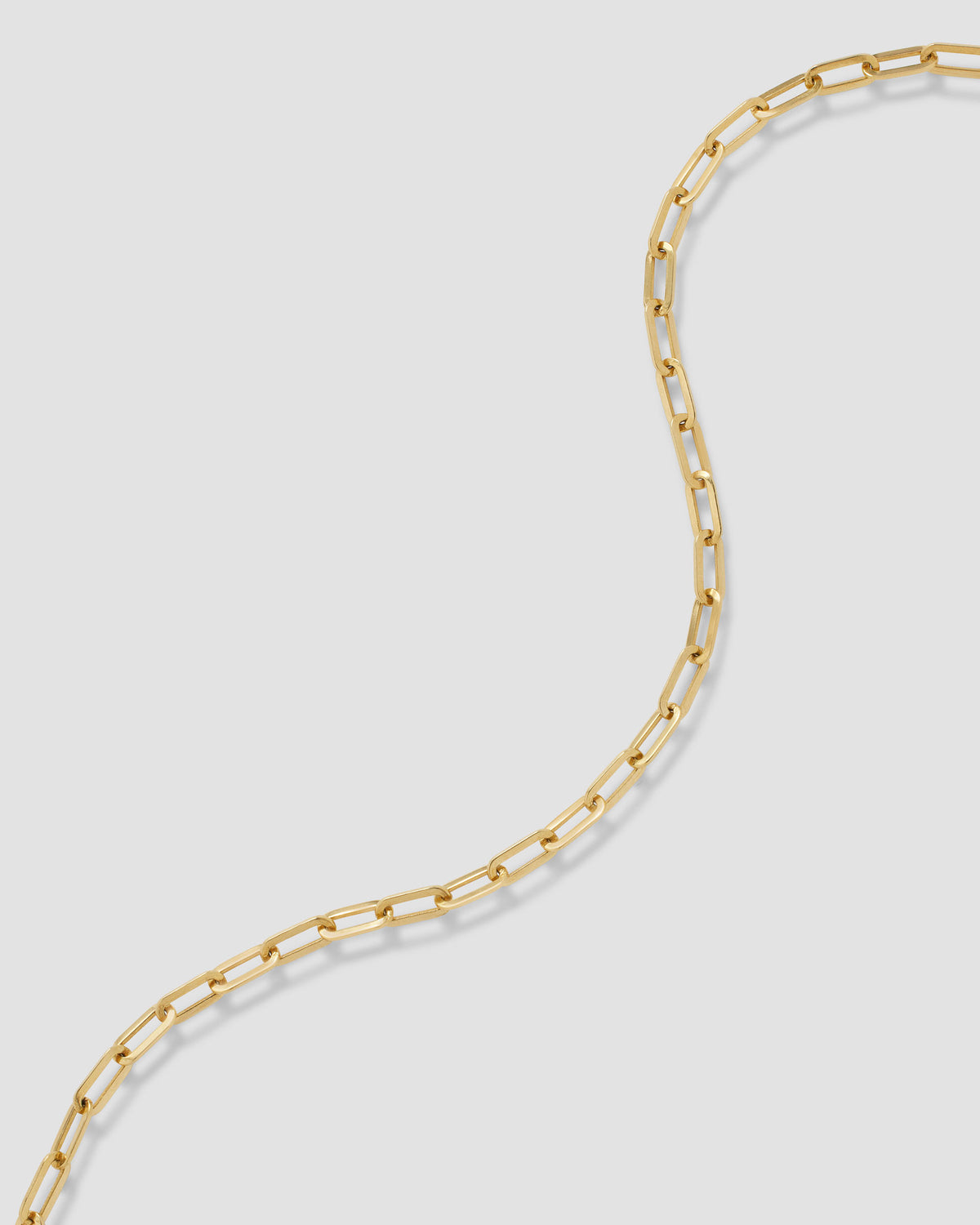 Small Long Link Chain necklace - alternate angle | 18k gold chain