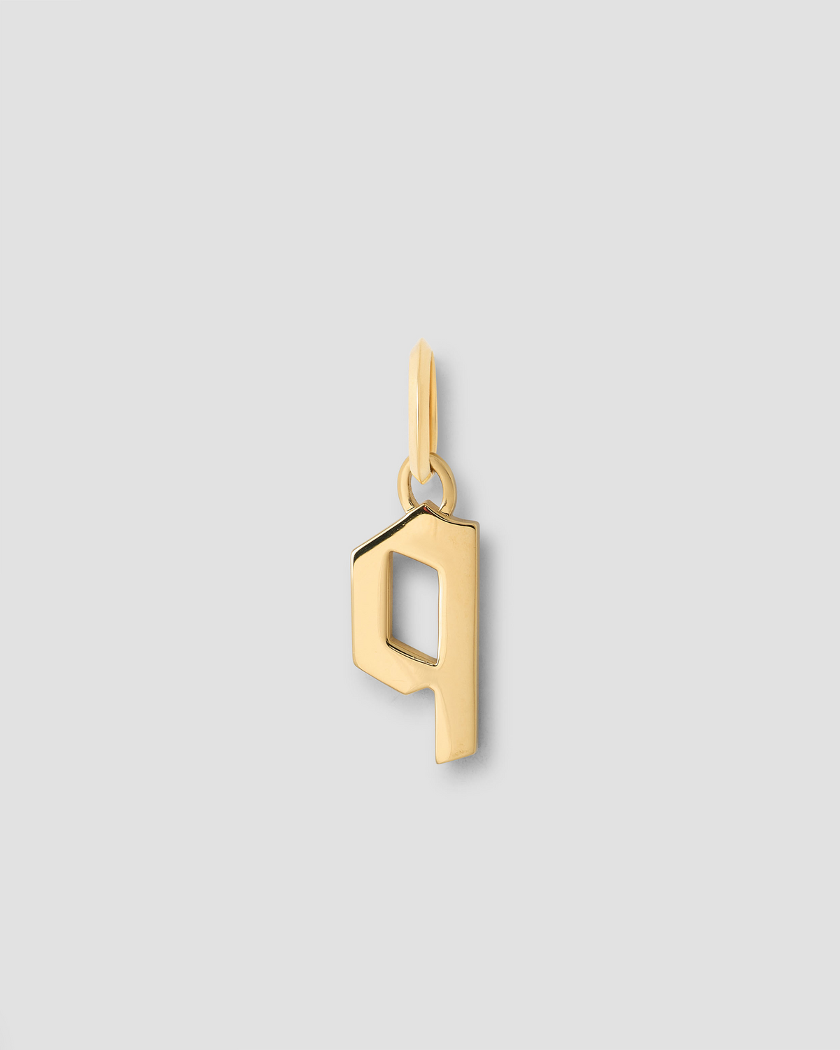 Lower Case Gothic Letter Charm in 14K Yellow Gold 14K gold charm - product detail shot | charm necklaces