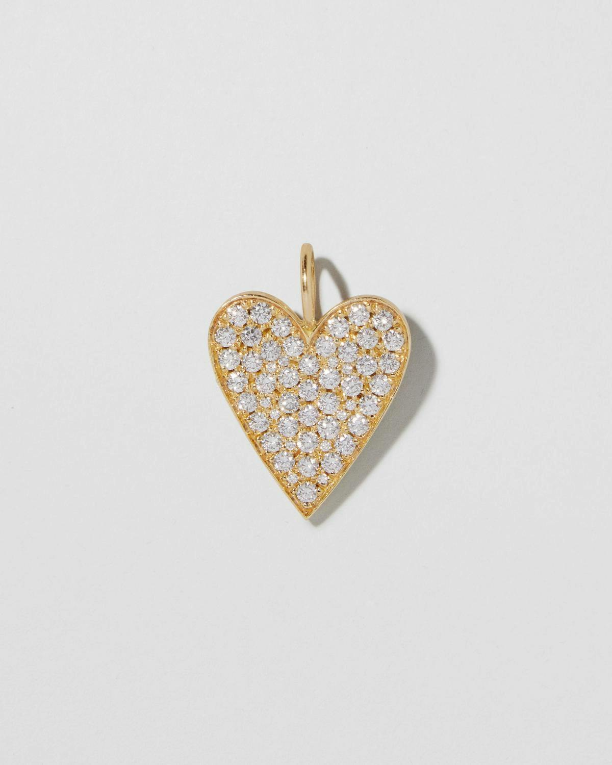 Large Pave Diamond Heart