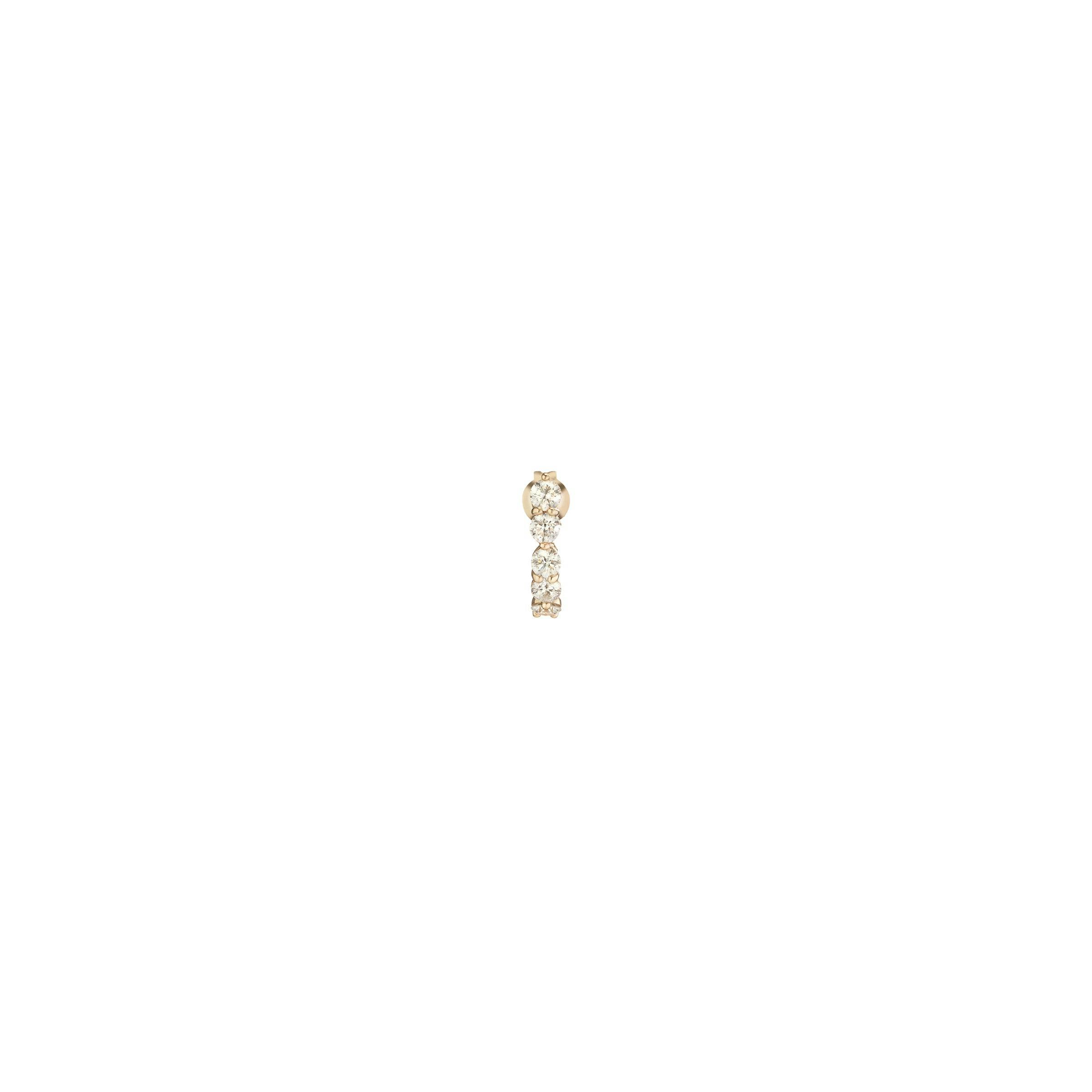 Single 5 Oversized Floating Diamond Huggie Earring | Jennifer Fisher