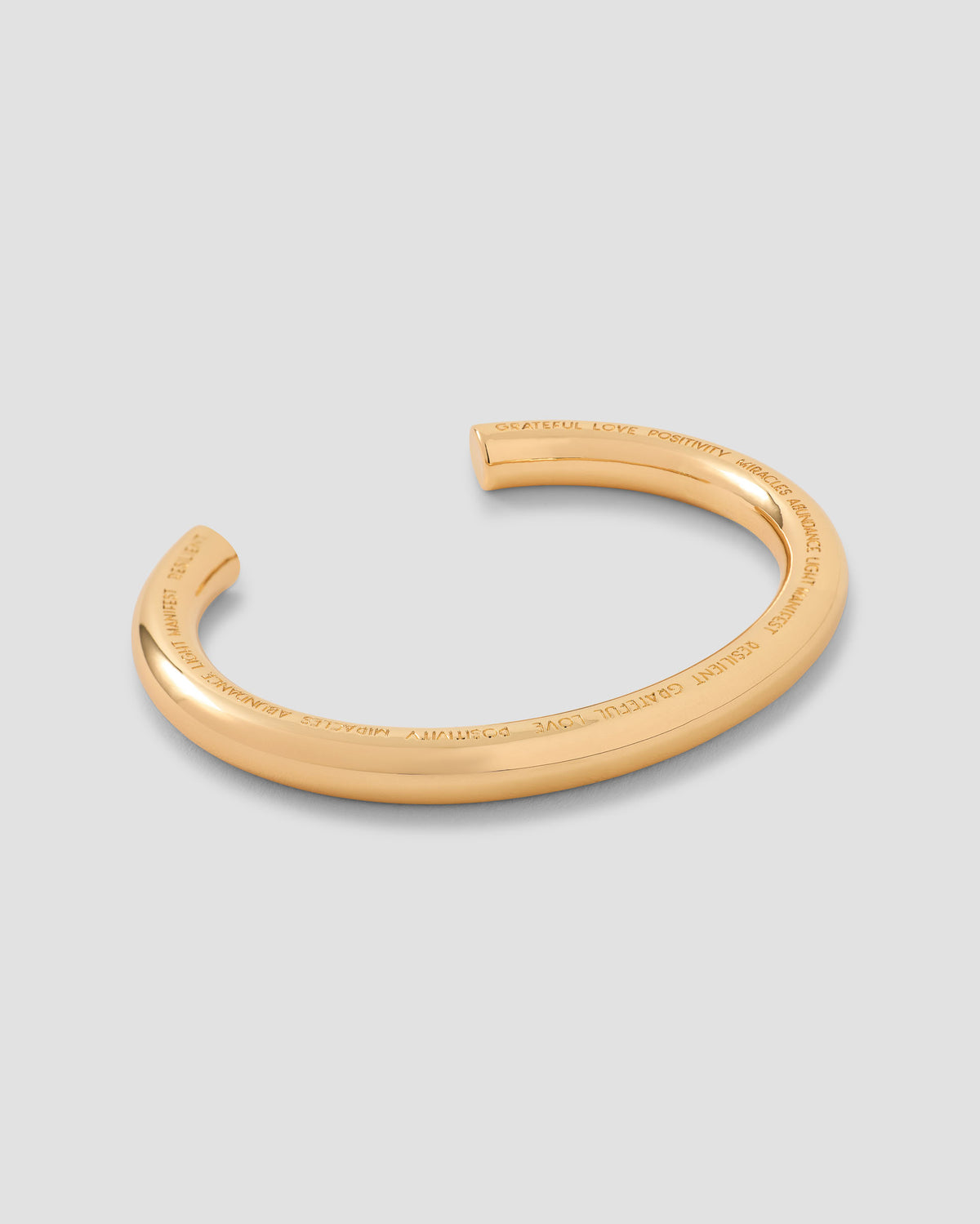 Gabrielle Manifest Cuff bracelet - styled on model | womens gold bracelets