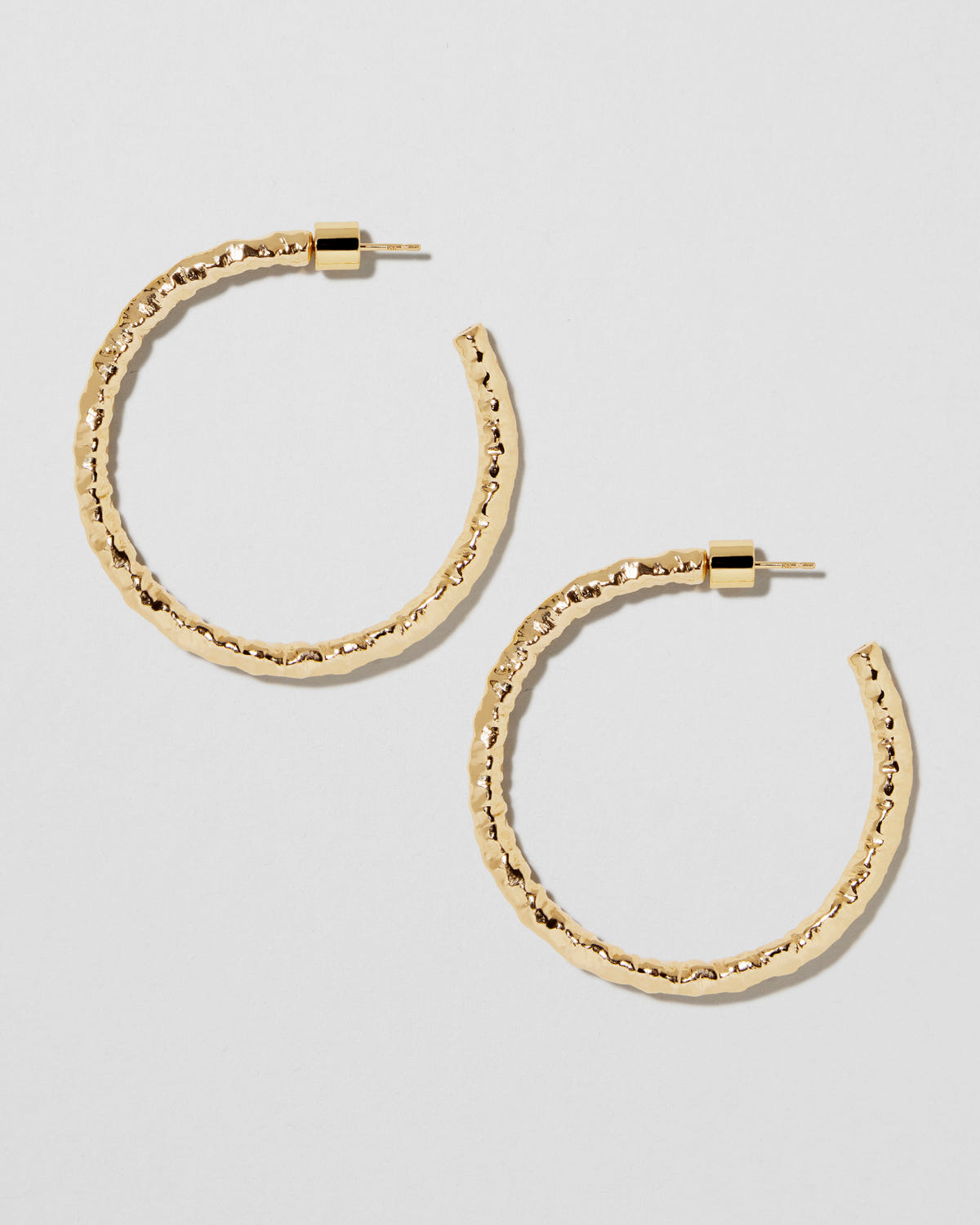 1.5" Hailey Baby Hoops gold earring - front view | hoop earrings