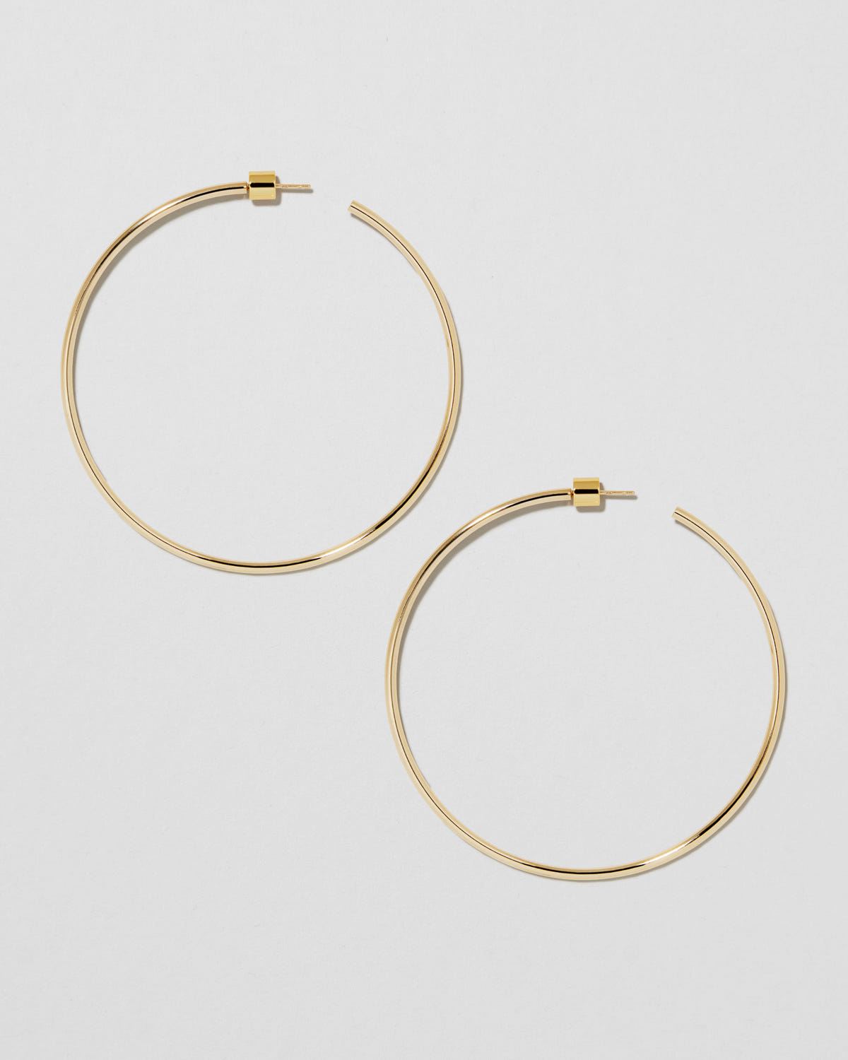 Jennifer Fisher - 2.5'' Thread Baby Hoops - Yellow Gold