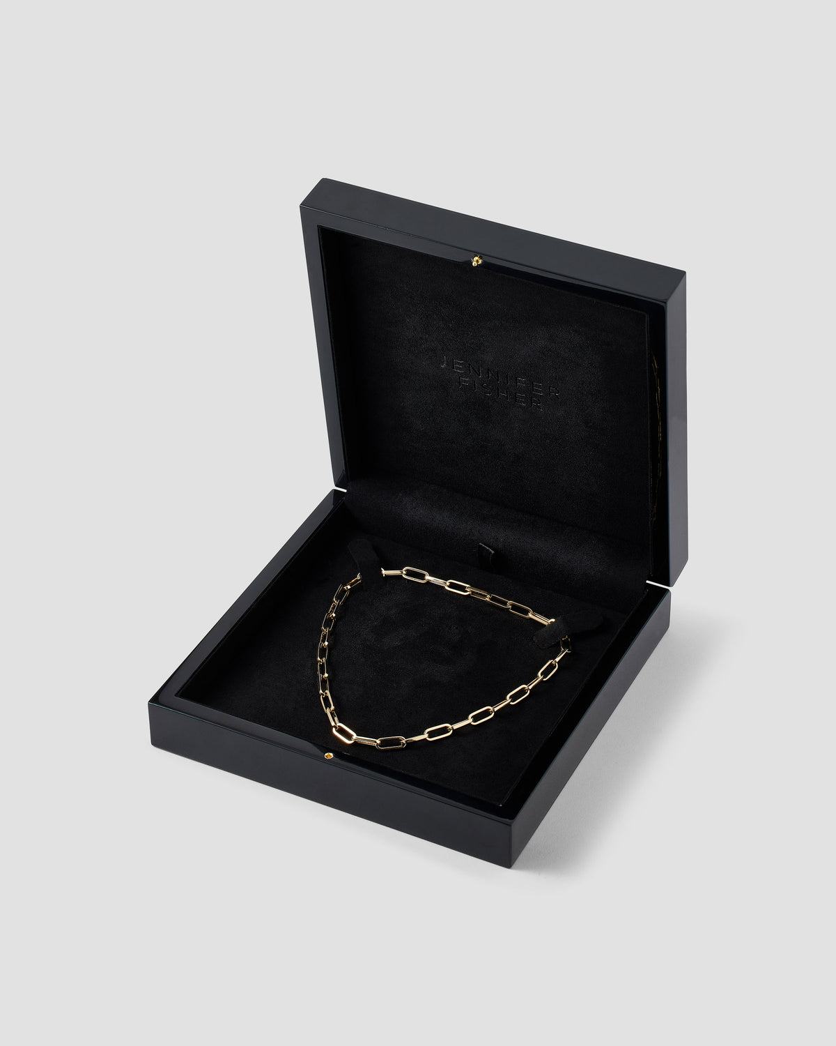 Fisher Link Chain necklace - alternate angle | 14k gold chain