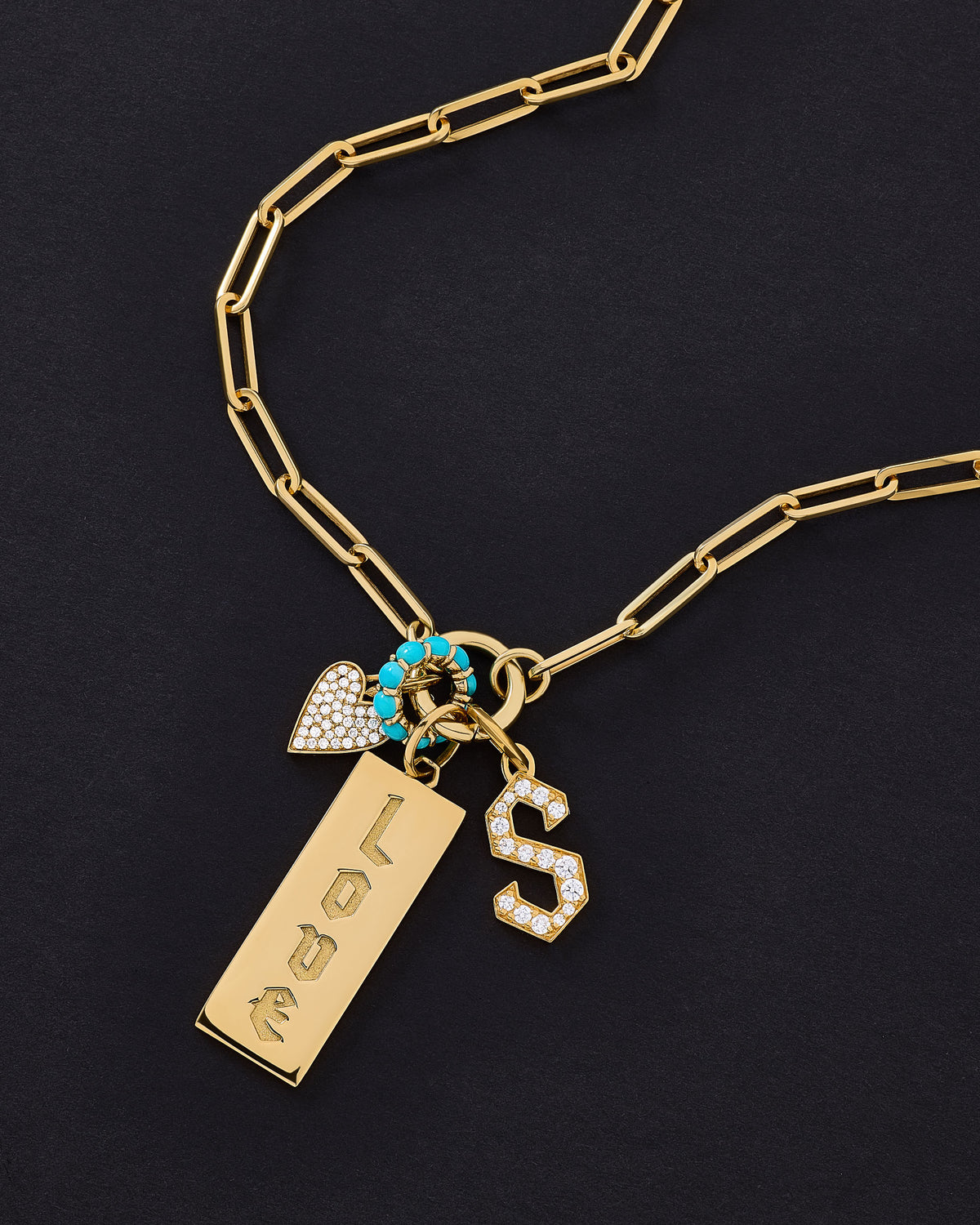 Personalized Classic Dog Tag in 18K Yellow Gold