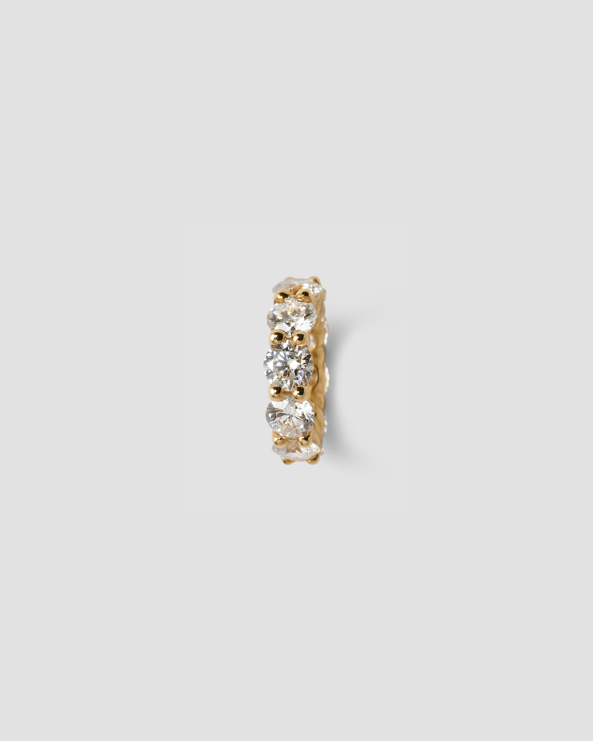 Eternity Bead charm - alternate angle | gold charm necklace