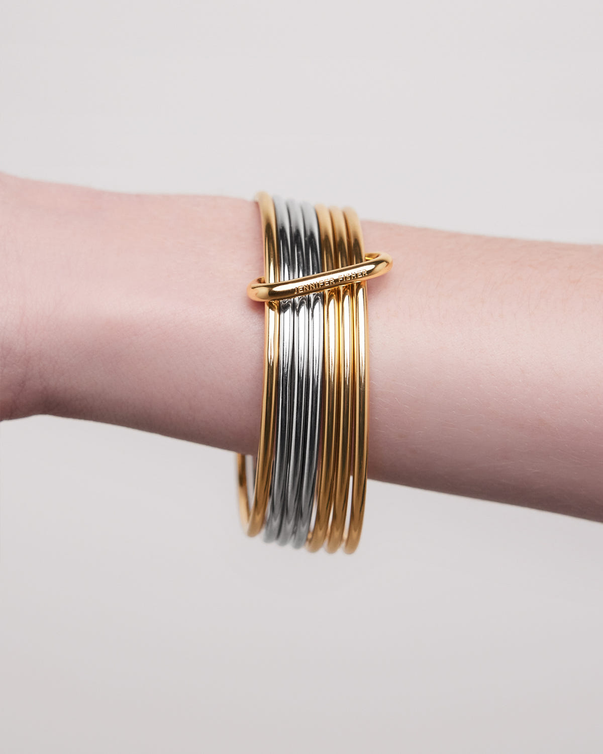 Bangle Set bracelet - front view | gold bracelets for women