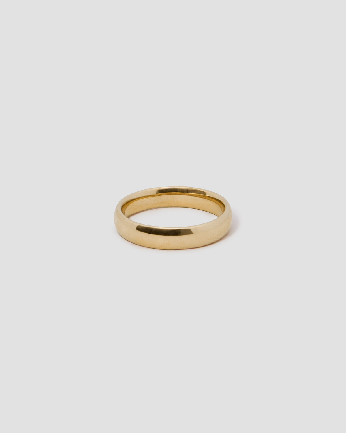 4mm Wedding Band in 18K Yellow Gold ring - front view | women's gold rings