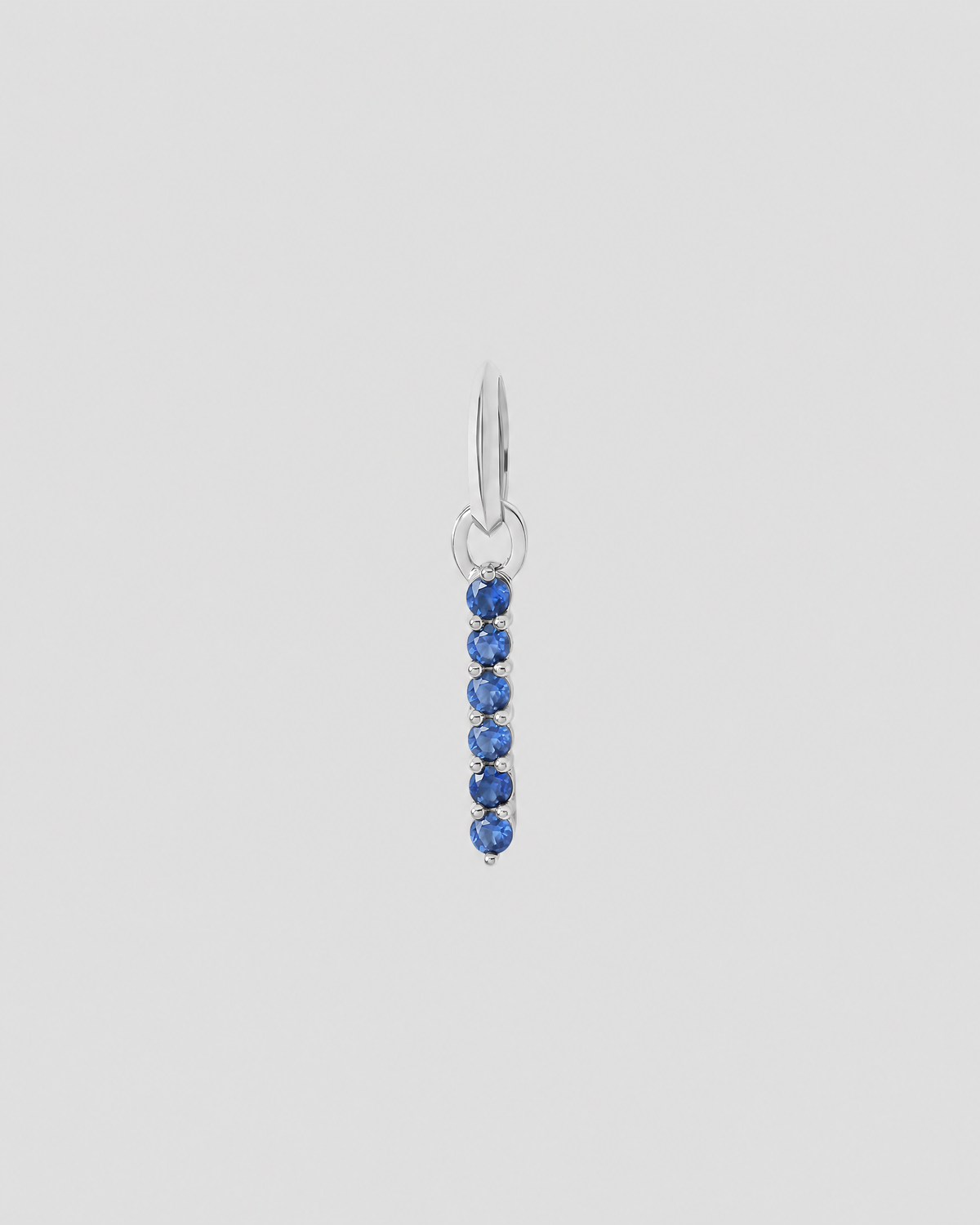 Medium Floating Sapphire Minimal Block Letter