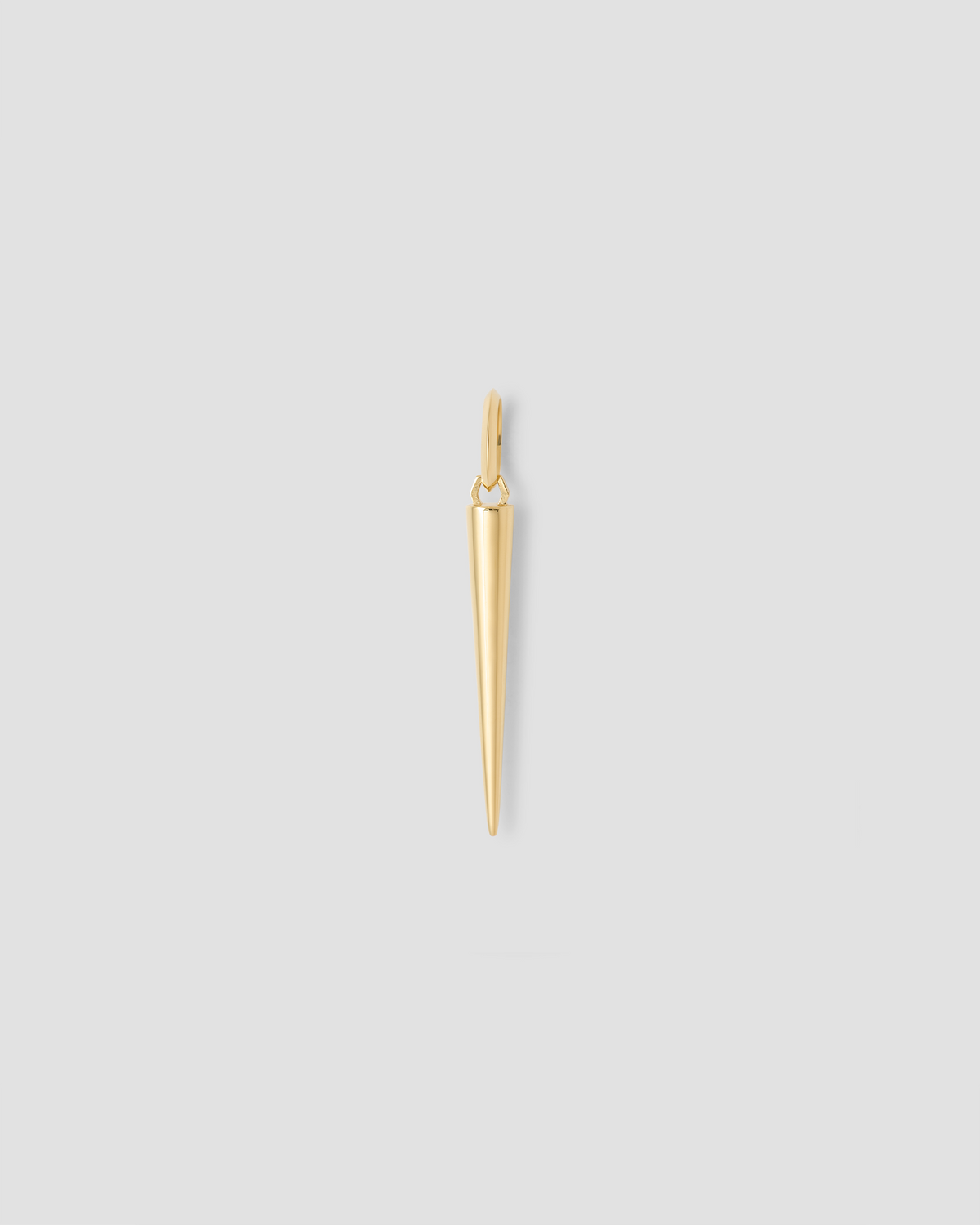 Skinny Cone Charm in 18K Yellow Gold 18K gold charm - front view | necklace with charms