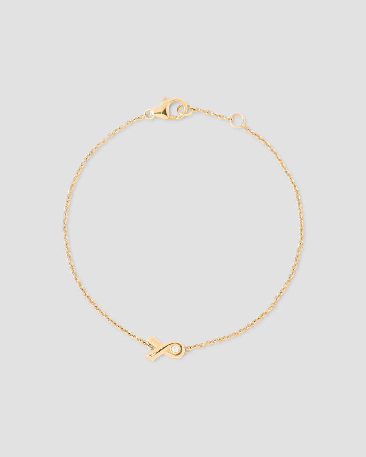 Breast Cancer Awareness bracelet - front view | gold bracelets for women