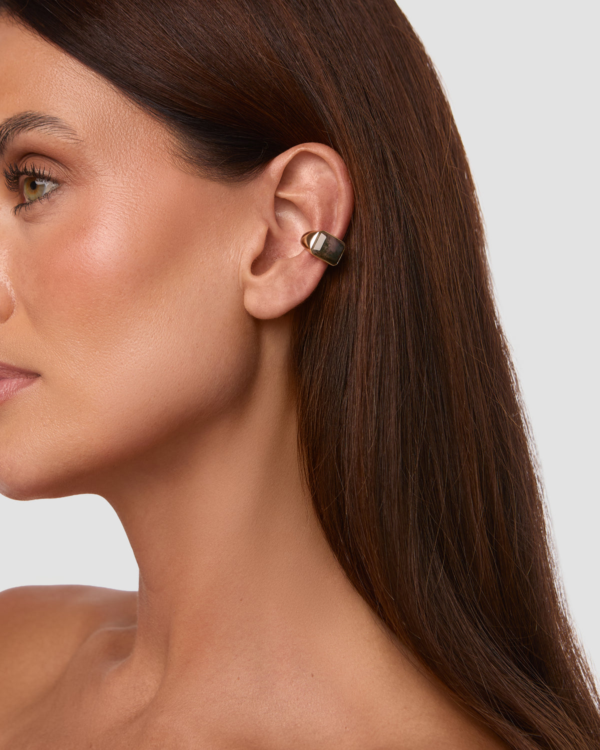 Metal Emerald Ear Cuff
