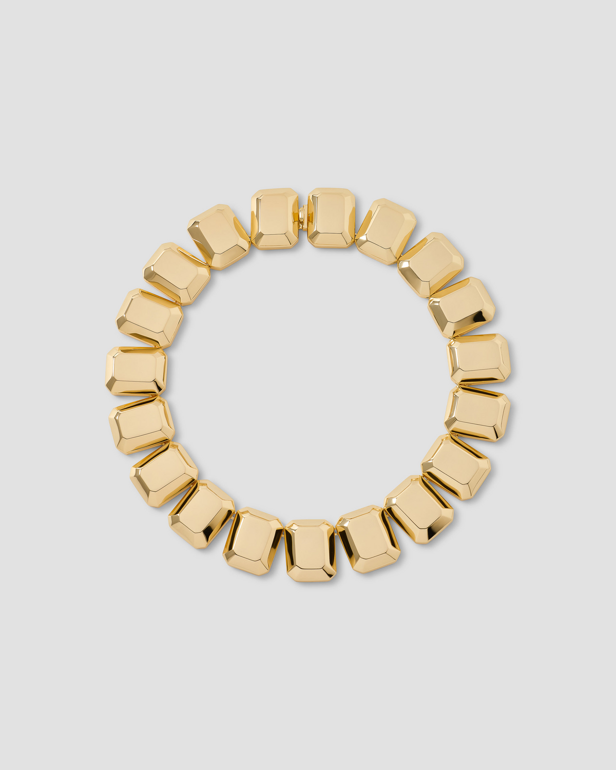 Statement Metal Emerald Necklace