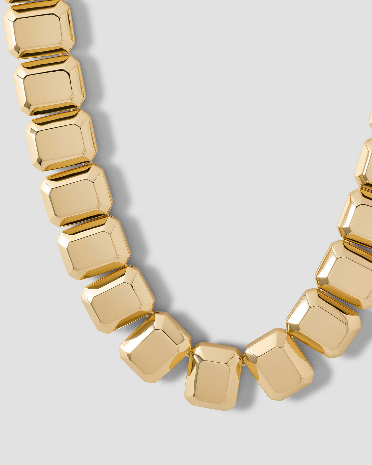 Statement Metal Emerald Necklace