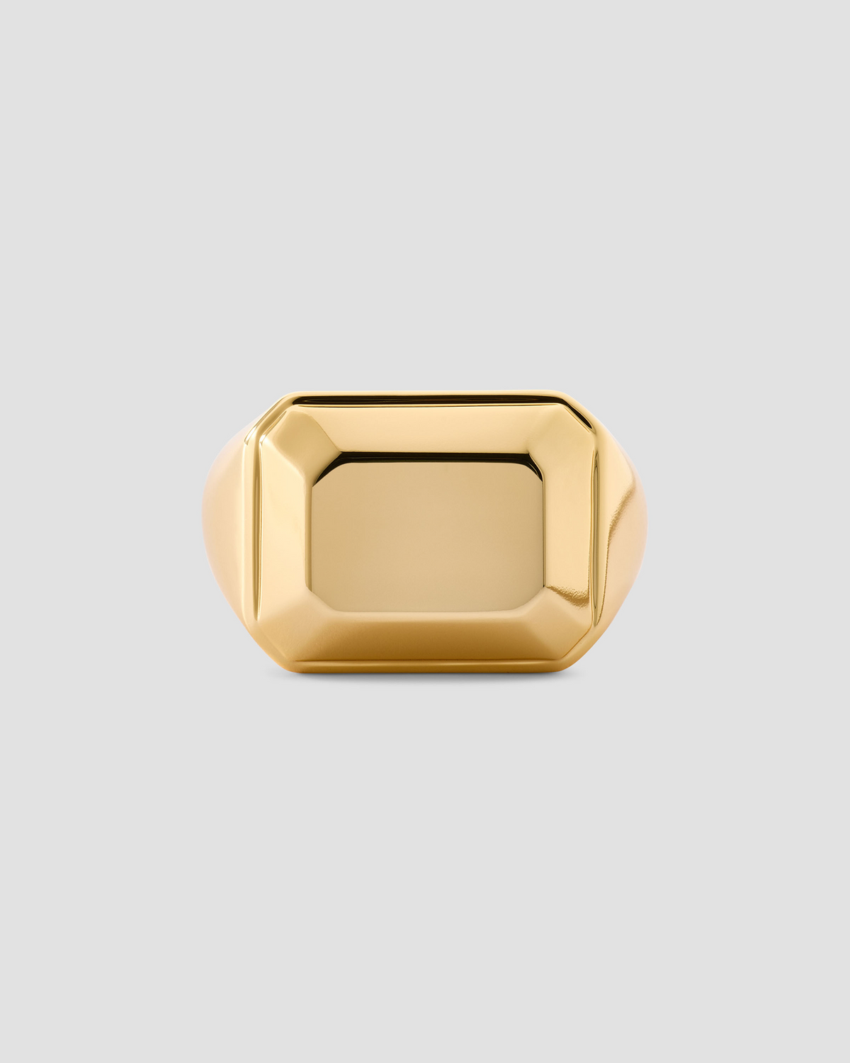 Metal Emerald Signet Ring