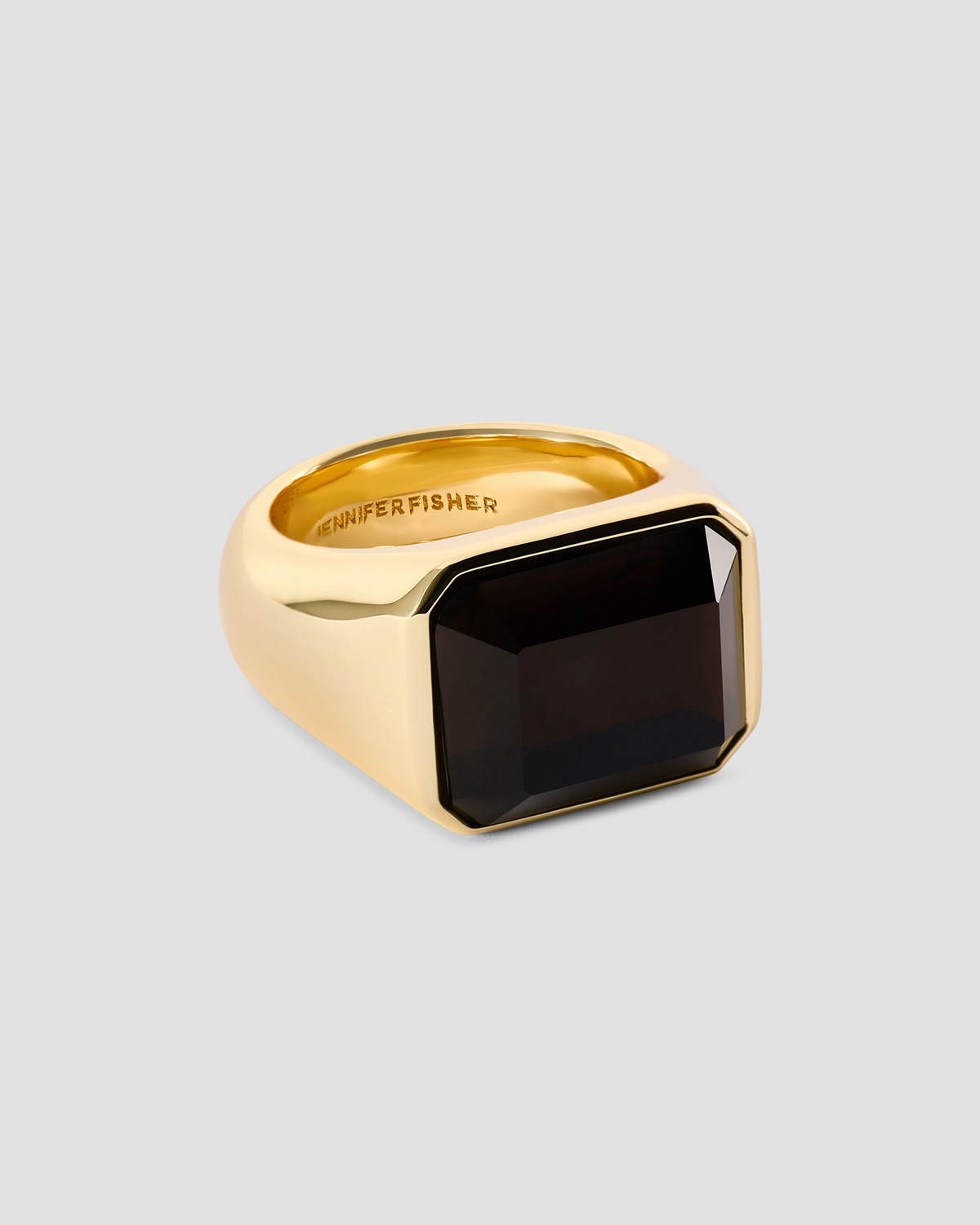 Semi-Precious Emerald Signet Ring