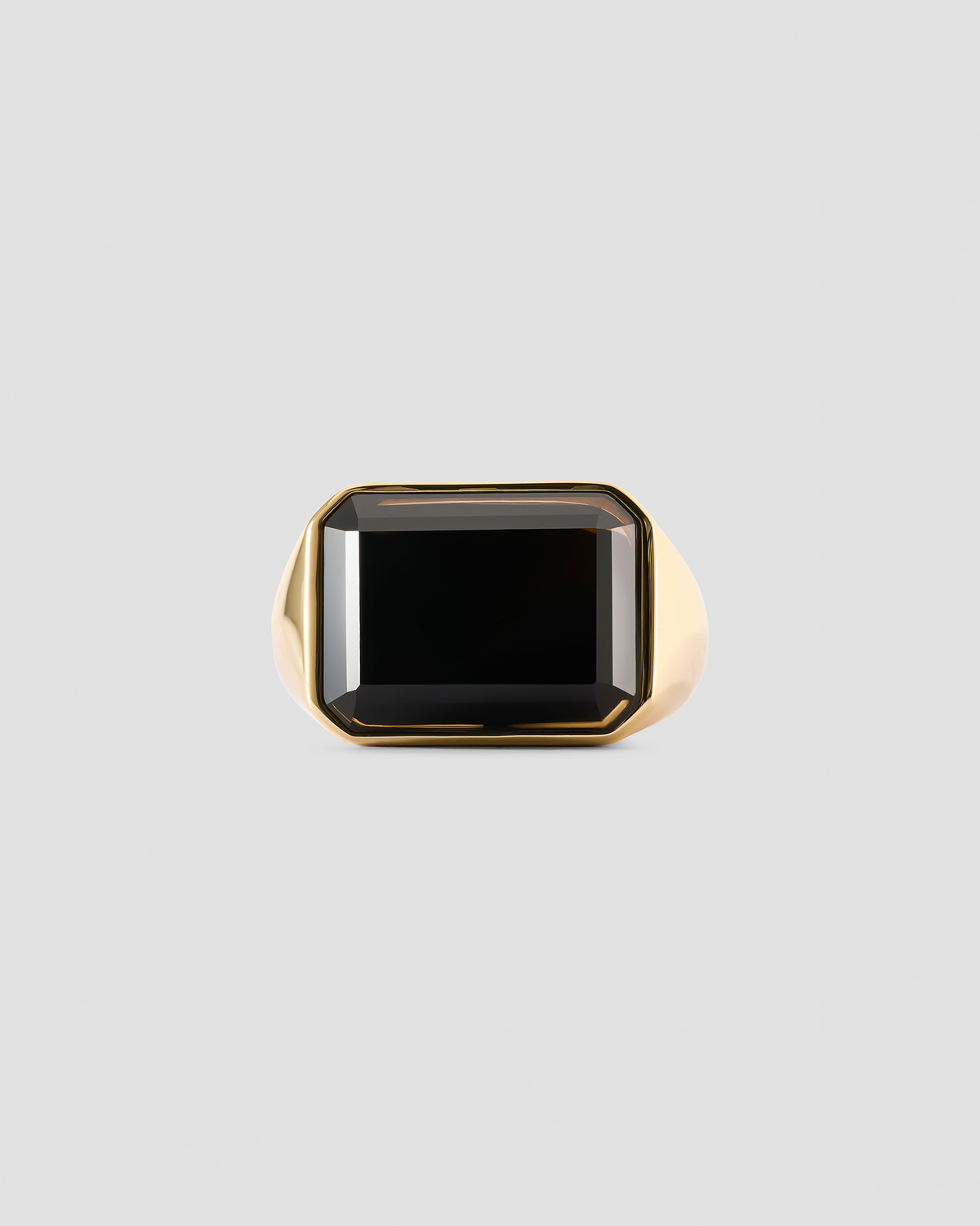 Small Semi-Precious Emerald Signet Ring