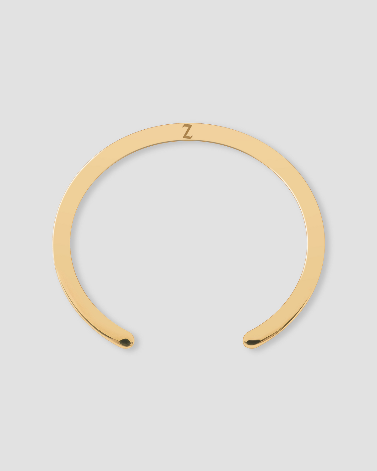 Personalized Essential Diamond Cuff bracelet - front view | female gold bracelet