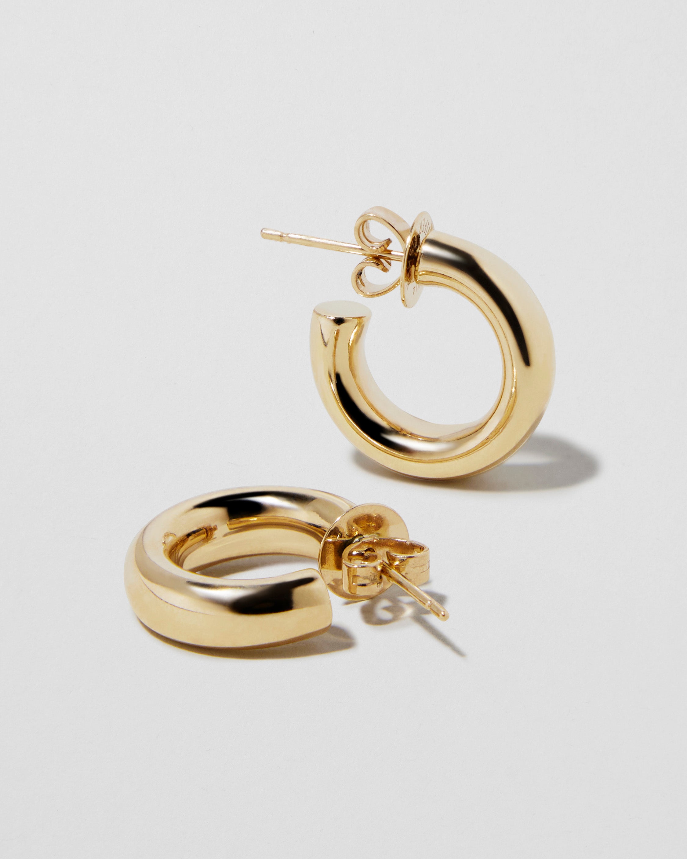 Lilly Micro Huggies In 14K Yellow Gold | Gold Hoop Earrings for Women