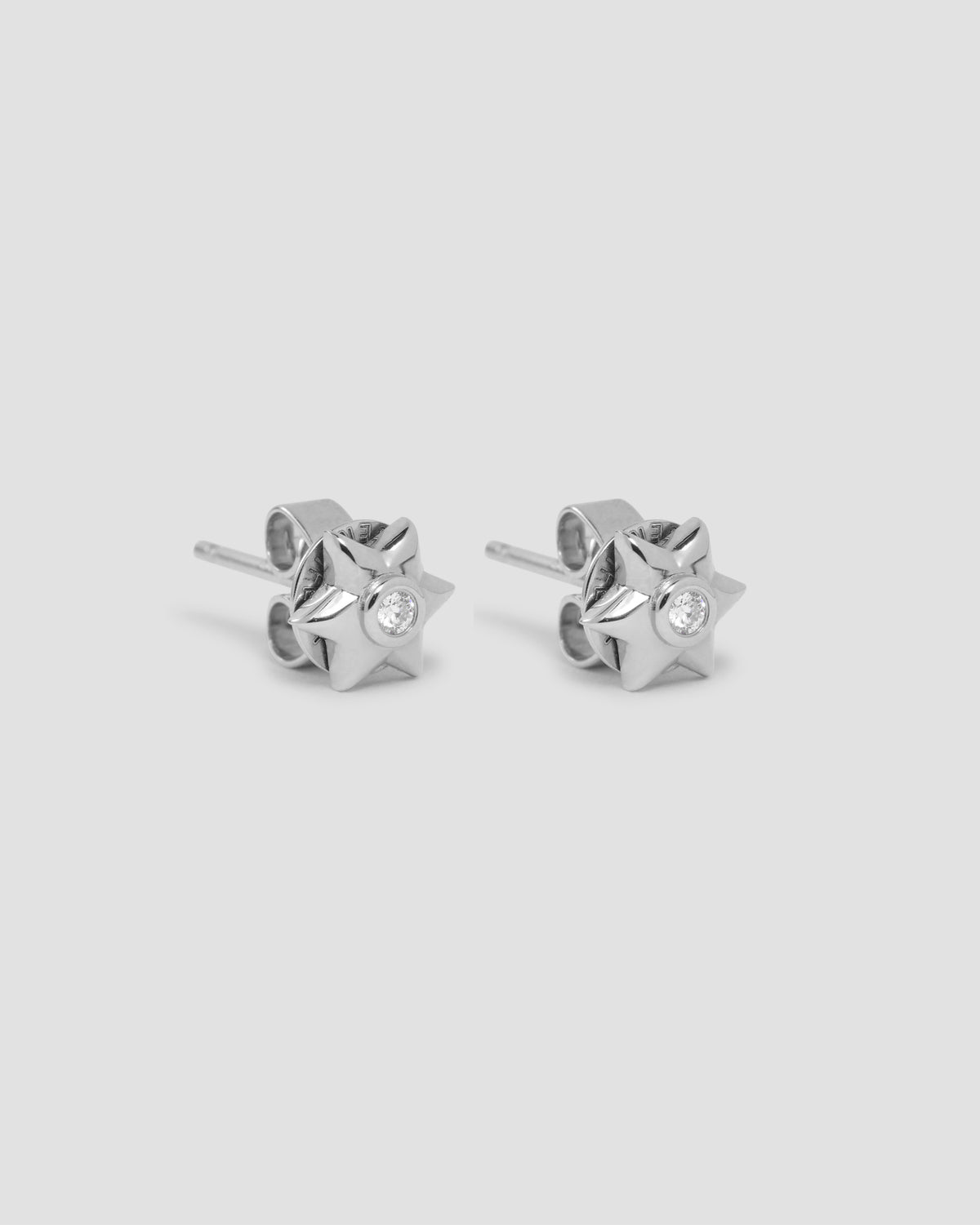 Star Of David Stud gold charm - styled on model | necklace with charms